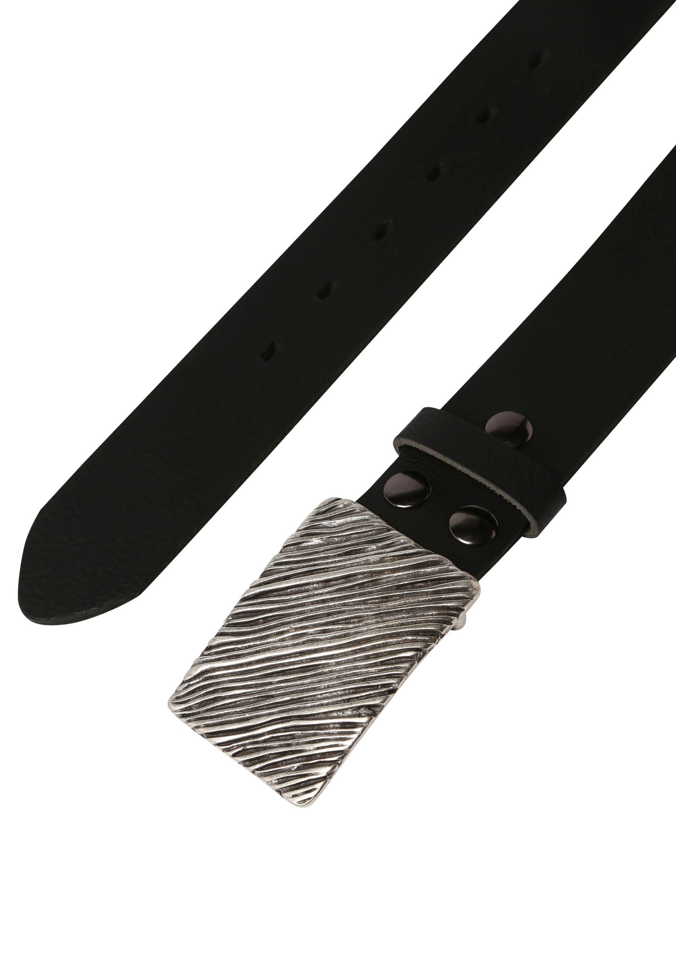 Rettungsring Gürtel Ledergürtel "Wasserbüffel Schwarz", mit austauschbarer günstig online kaufen