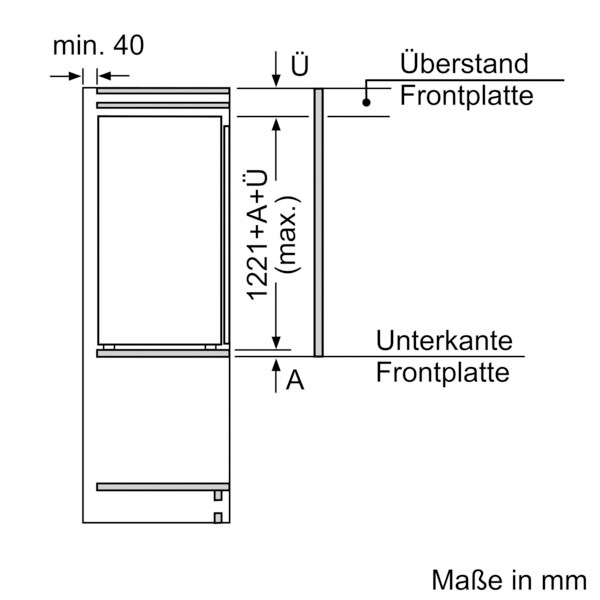 BOSCH Einbaukühlschrank »KIR41VFE0«, KIR41VFE0, 122,1 cm hoch, 54,1 cm breit