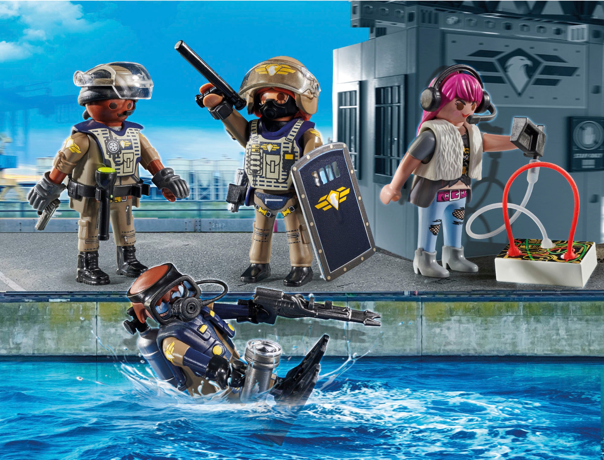 Playmobil® Konstruktions-Spielset »SWAT-Figurenset (71146), My Action Heroes«, (37 St.), Made in Europe