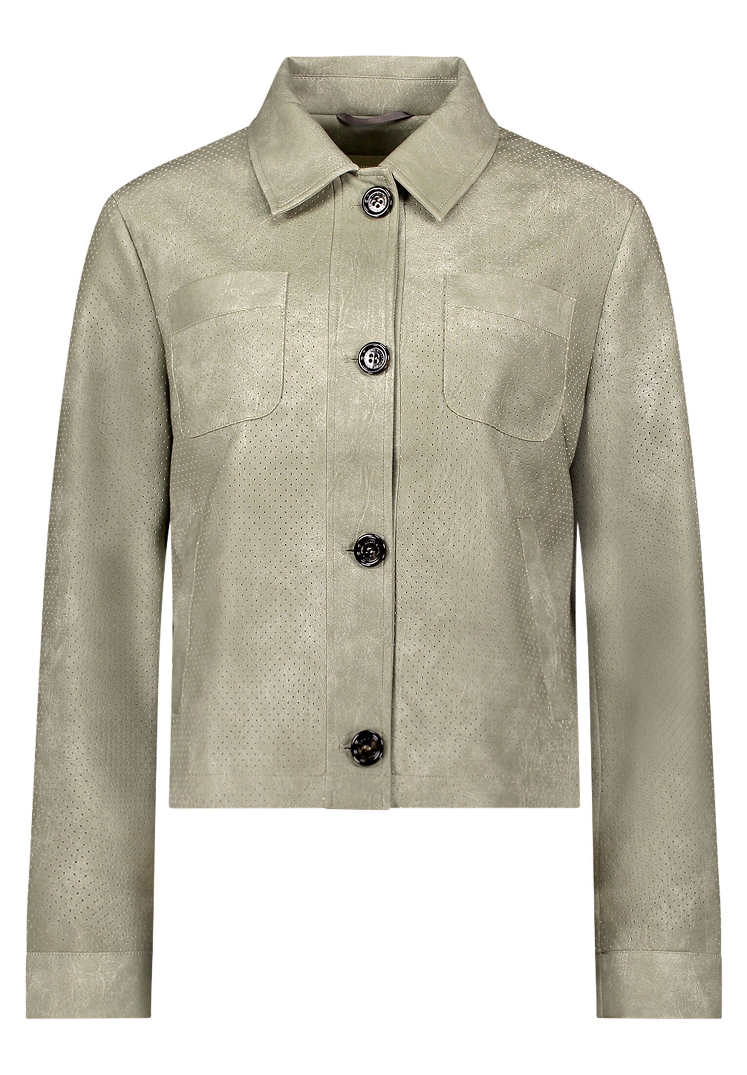 Amber & June Lederjacke »Damen mit Kragen«