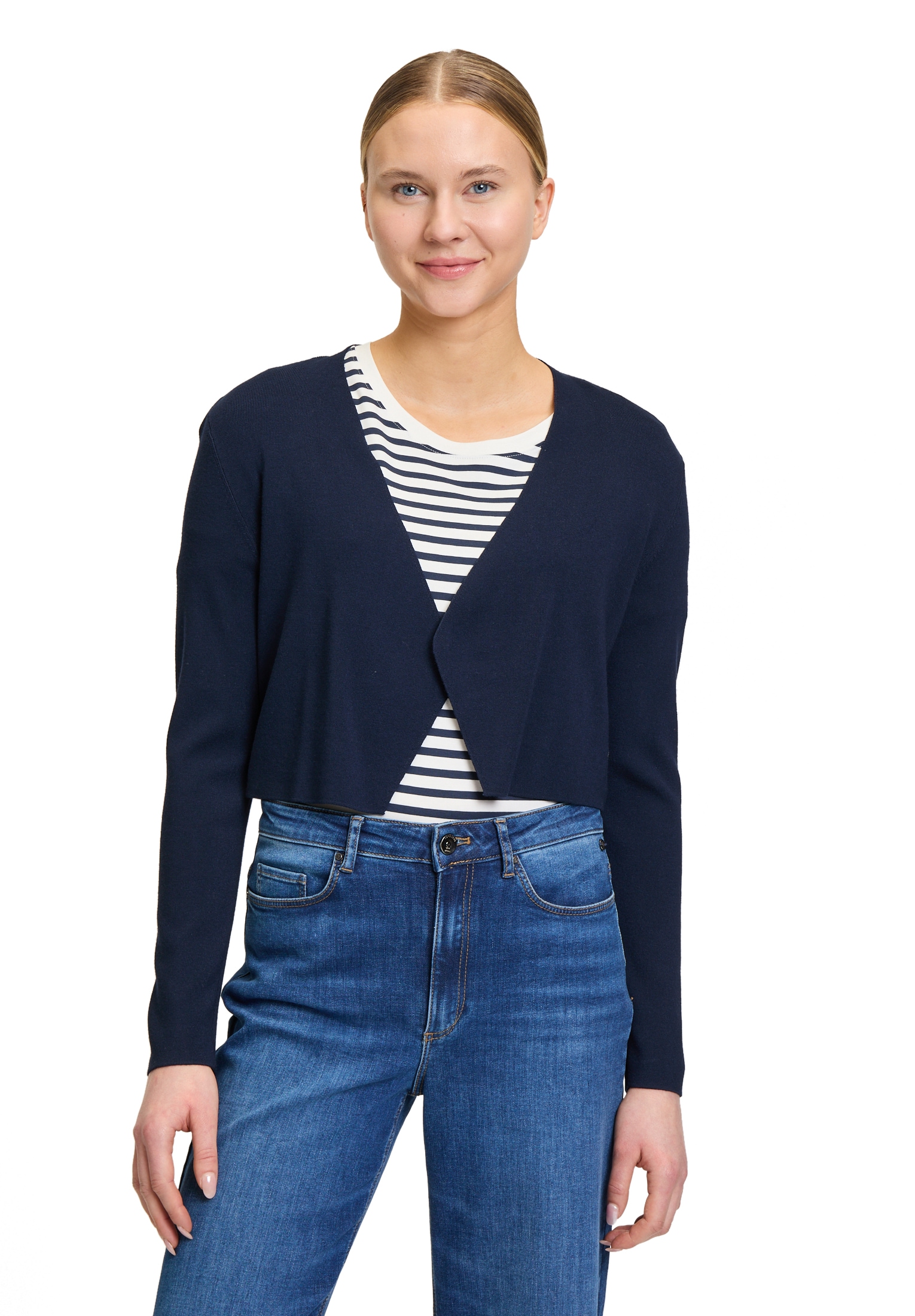 Betty&Co Strickjacke "Damen Feinstrickjacke ohne Verschluss" 1 tlg. Struktu günstig online kaufen