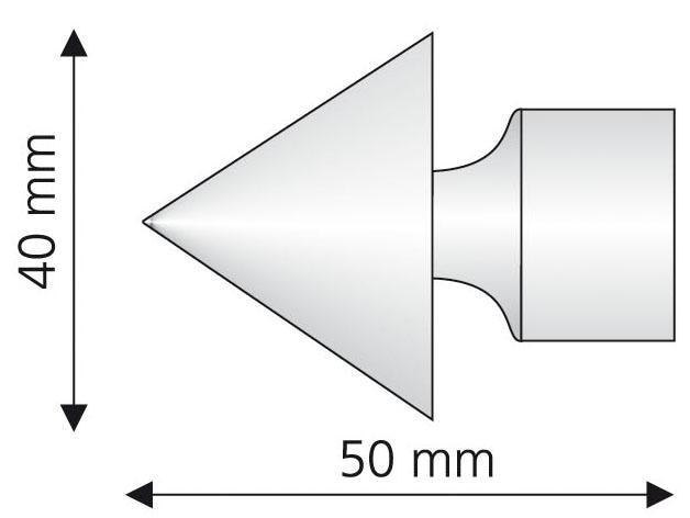 Liedeco Gardinenstangen-Endstück »Kegel mit Rohraufnahme«, (Set, 2 St.), für Gardinenstangen Ø 16 mm