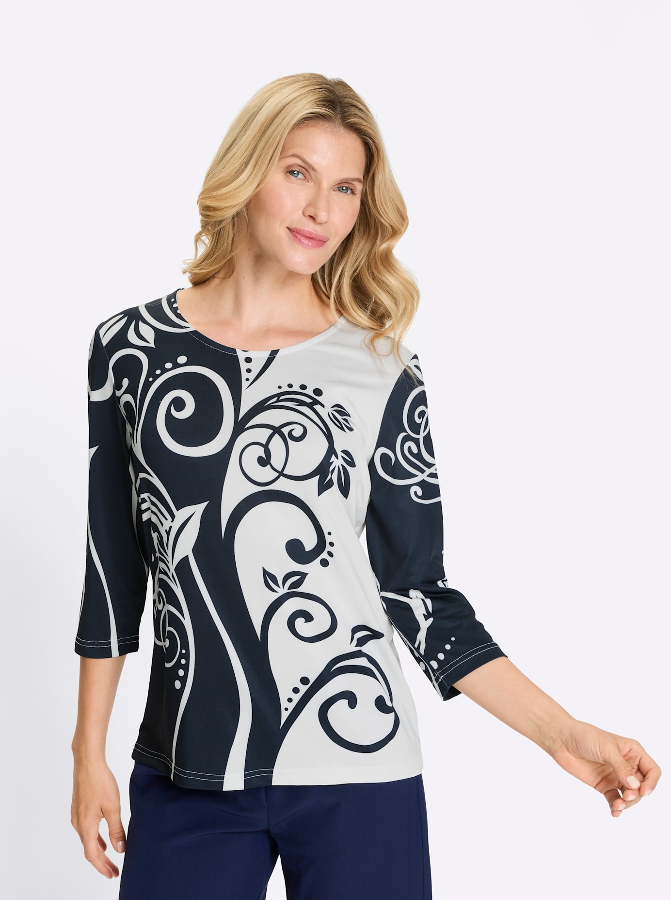 Classic Basics 3/4-Arm-Shirt »Rundhals-Shirt« 1 tlg.