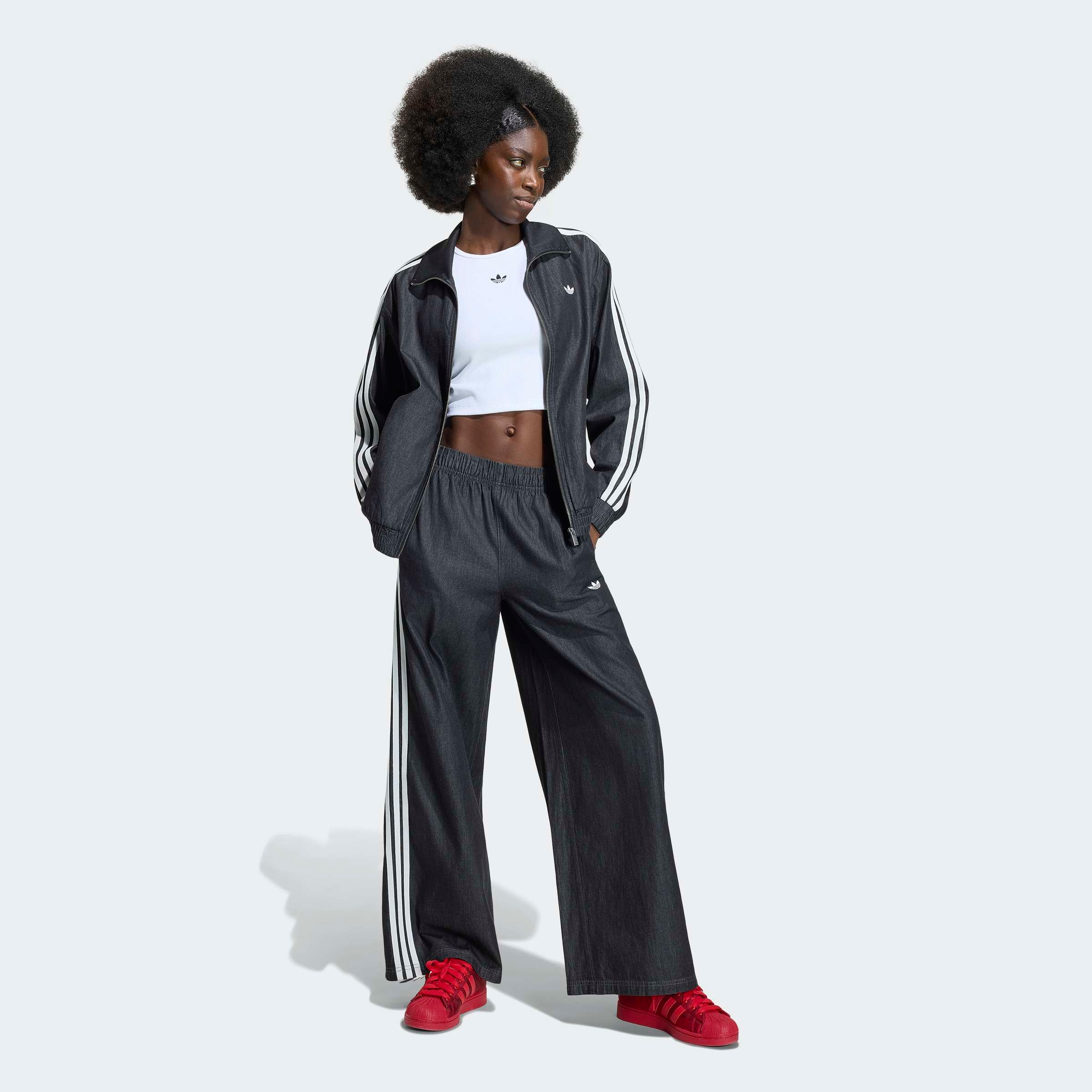 adidas Originals Sporthose »DENIM WIDE LEG«  für Erwachsene, mit Gummizug, locker geschnitten