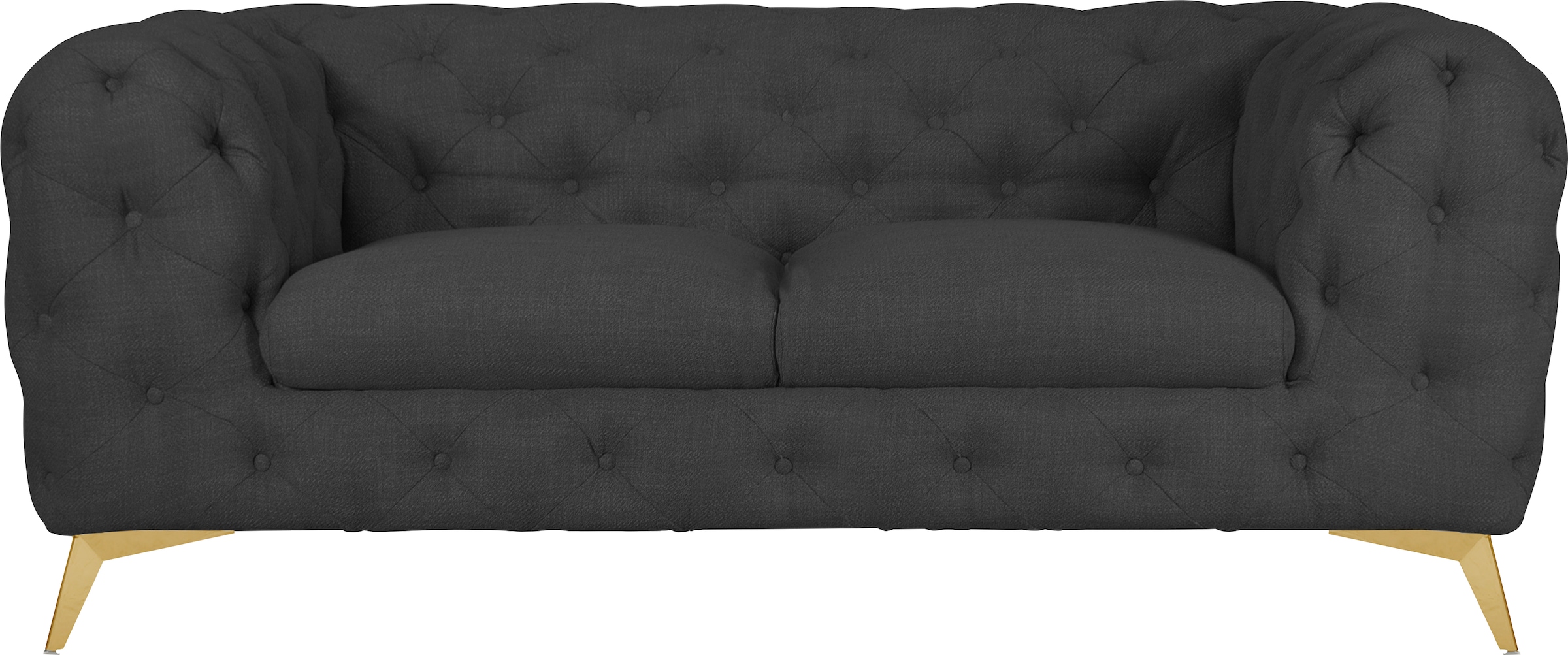 Leonique Chesterfield-Sofa "Glynis", aufwändige Knopfheftung, moderne Chesterfield Optik, Fußfarbe wählbar