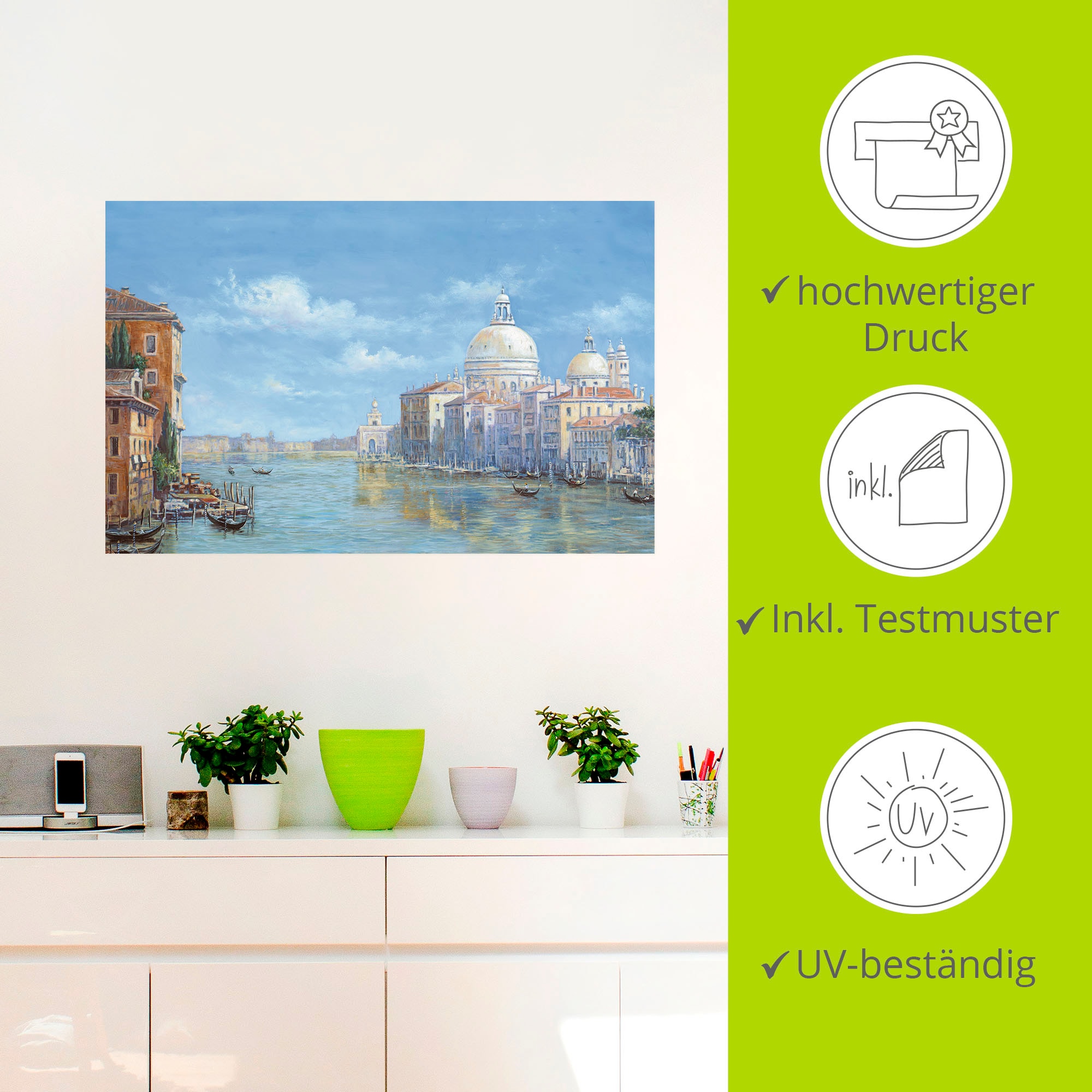 Artland Wandbild »Venedig«, Europa, (1 St.), als Leinwandbild, Poster, Wandaufkleber in verschied. Größen