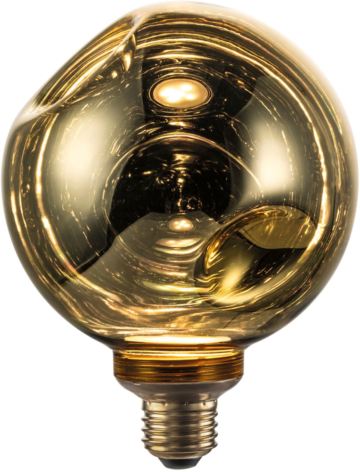 Paulmann LED-Filament »G125 400lm 2700K gold 3step dim 4,7W 230V 3Dellen« E27 1 Stk. Warmweiß Dimmbar