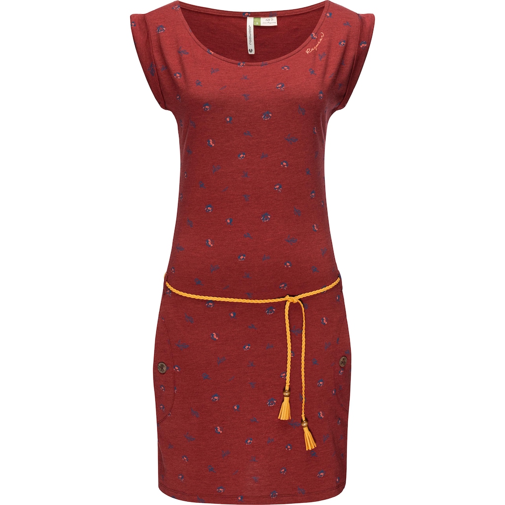 Ragwear Sommerkleid »Tag B Organic II« leichtes Baumwoll Kleid mit Print & Bindeband