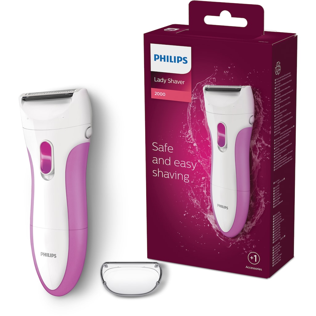 Philips Elektrokörperrasierer »SatinShave Essential HP6341/00«, Rasierer mit einer Scherfolie für Beine, nass und trocken verwendbar