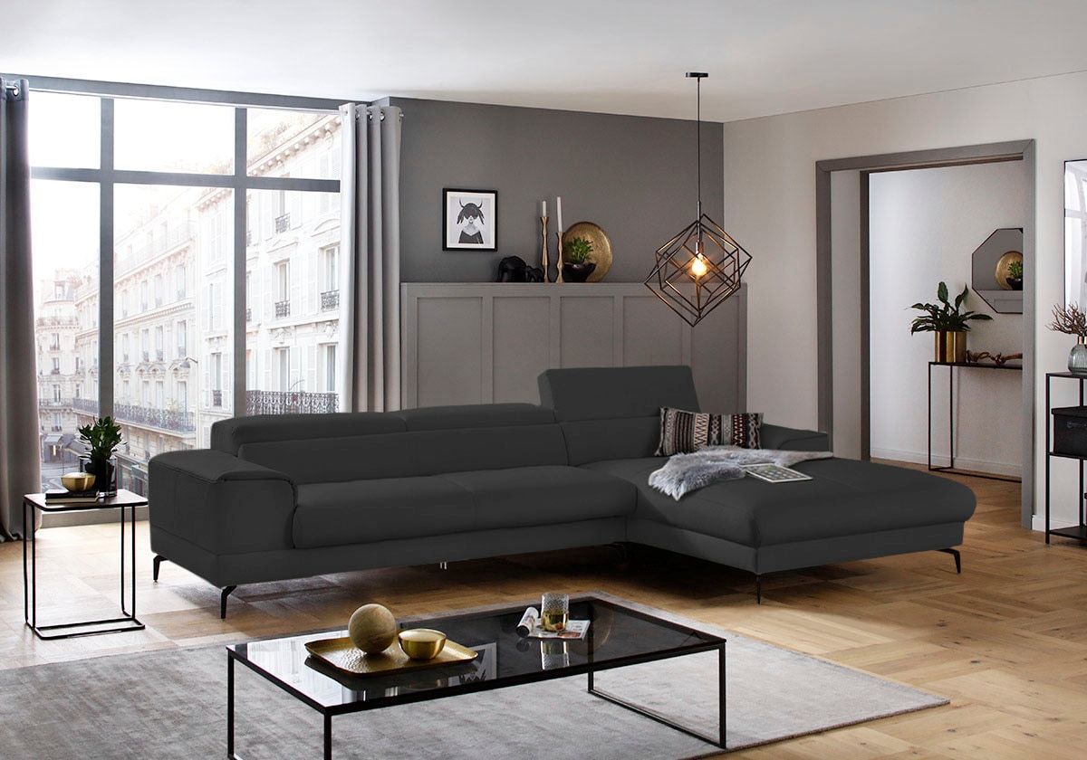 W.SCHILLIG Ecksofa "piedroo, Designsofa mit tollem Sitzkomfort, bequem, L-F günstig online kaufen