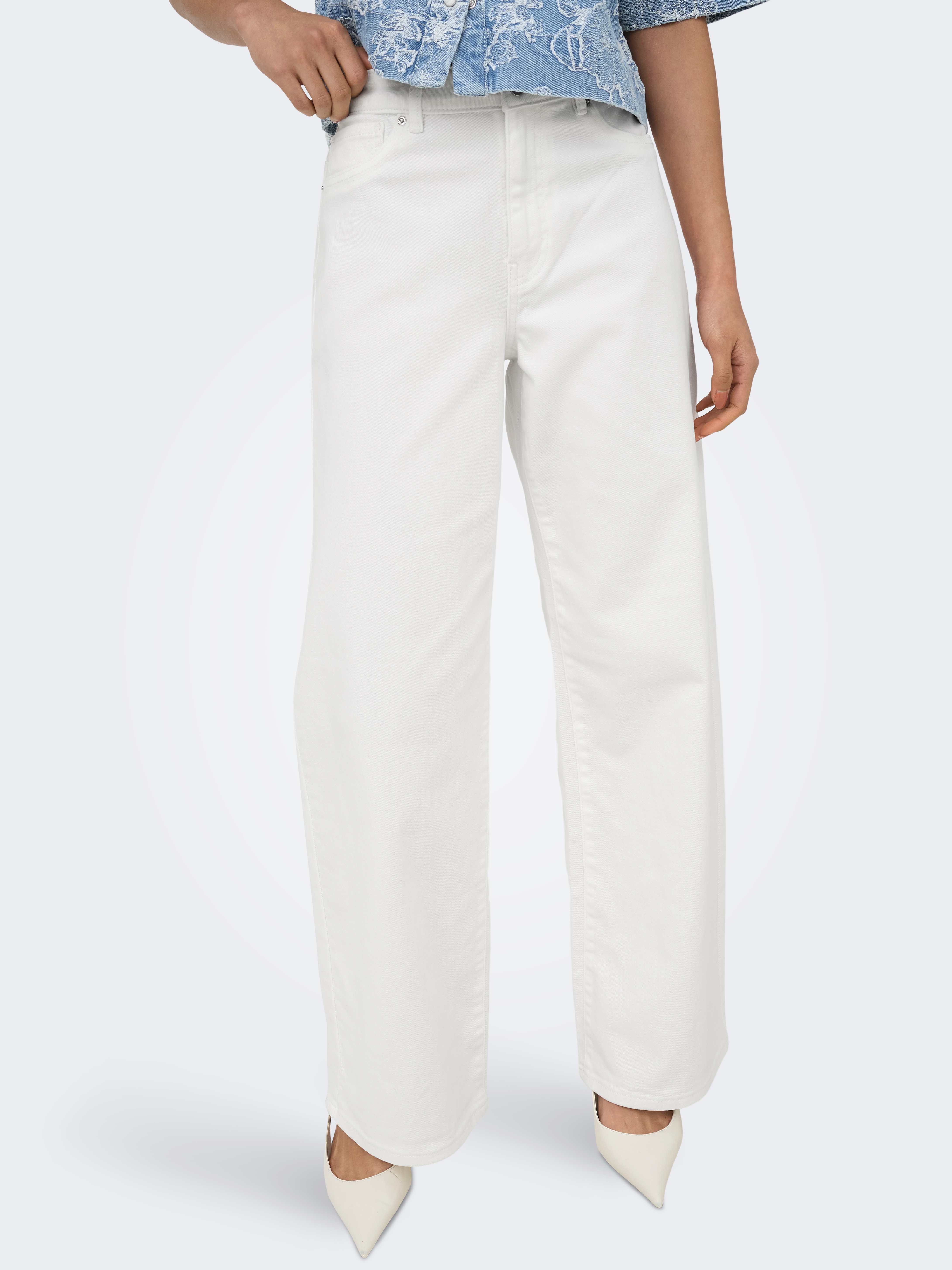 ONLY Bootcut-Jeans "ONLMADISON-SILLE HW WIDE POCKET PANT PNT" Baumwollmischung, bootcut fit