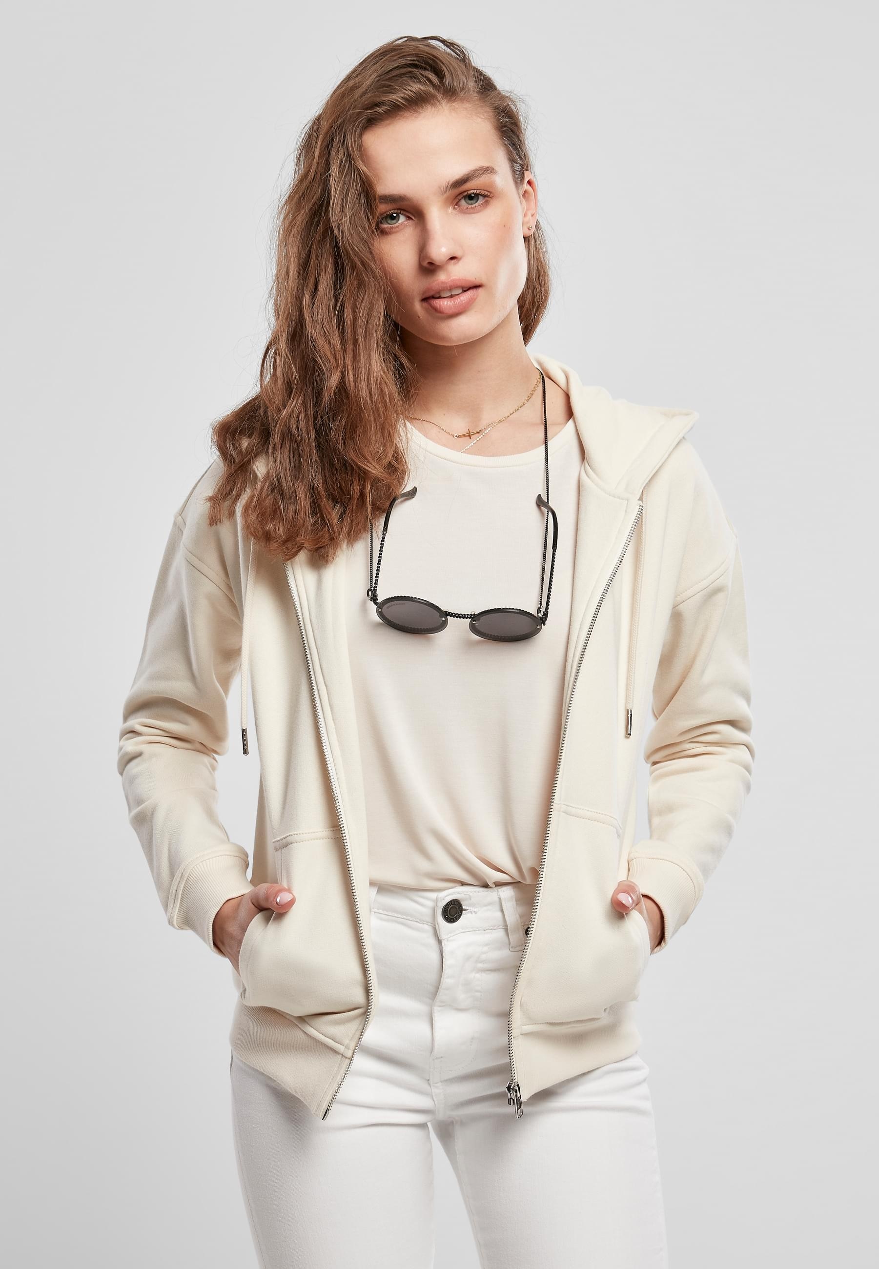 URBAN CLASSICS Sweatjacke »Urban Classics Damen Ladies Organic Terry Zip Hoody«