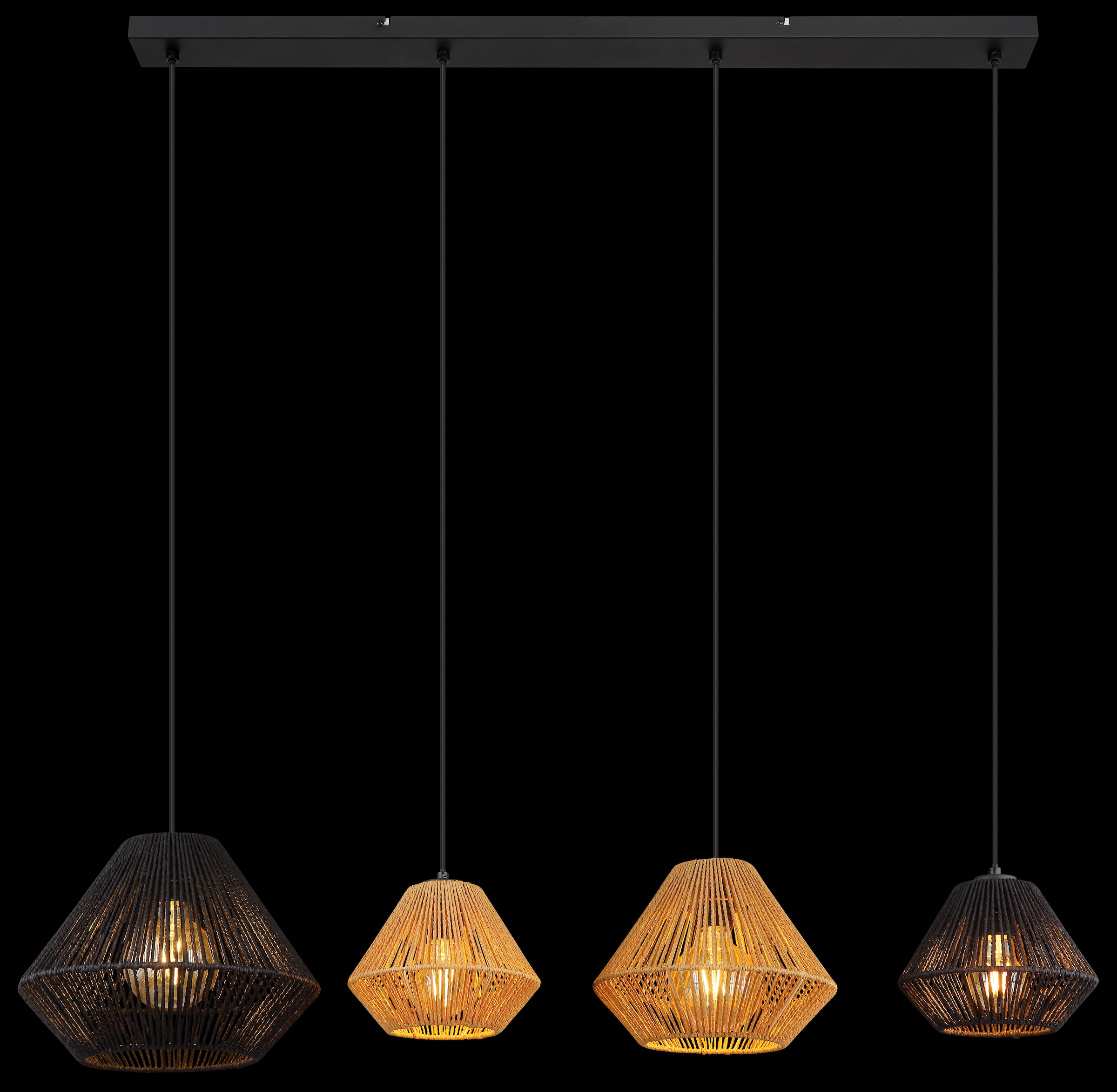 GLOBO LIGHTING Hängeleuchte »HOUDINI«, Leuchtmittel E27 | ohne Leuchtmittel, Hängelampe/Pendelleuchte/Esszimmer/Wohnzimmer/Esstisch