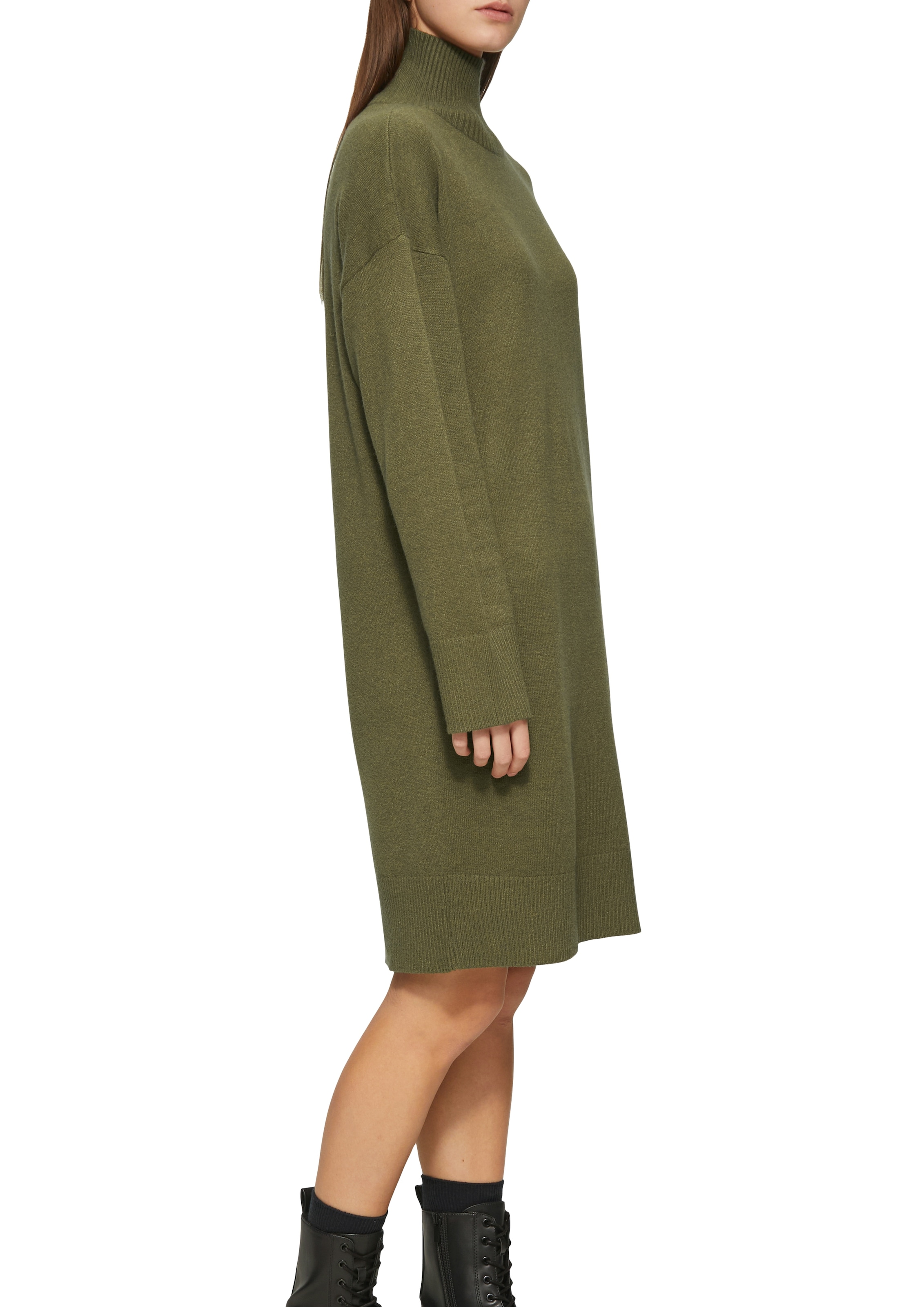 QS Strickkleid Ohne Taschen mit geripptem Stehkragen günstig online kaufen