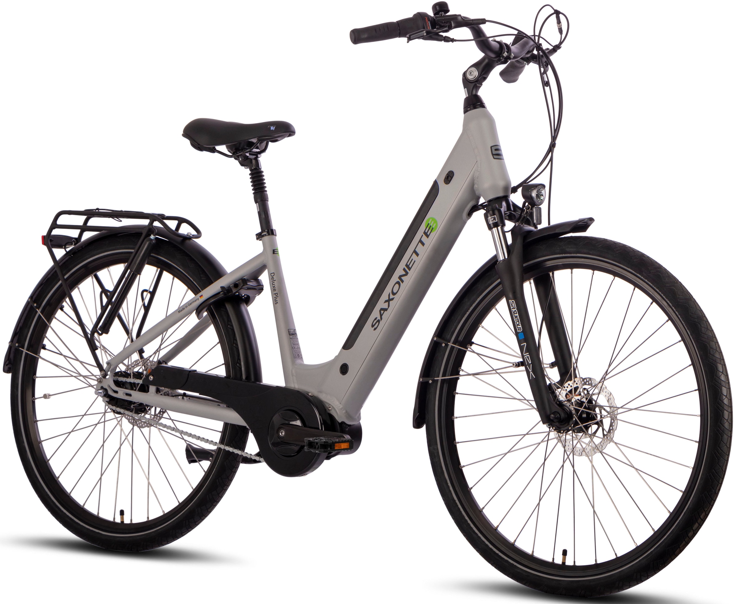SAXONETTE E-Bike »SAXONETTE Deluxe Plus«, 7 Gang, Shimano, Nexus,  Mittelmotor 250 W auf Rechnung online bestellen | BAUR