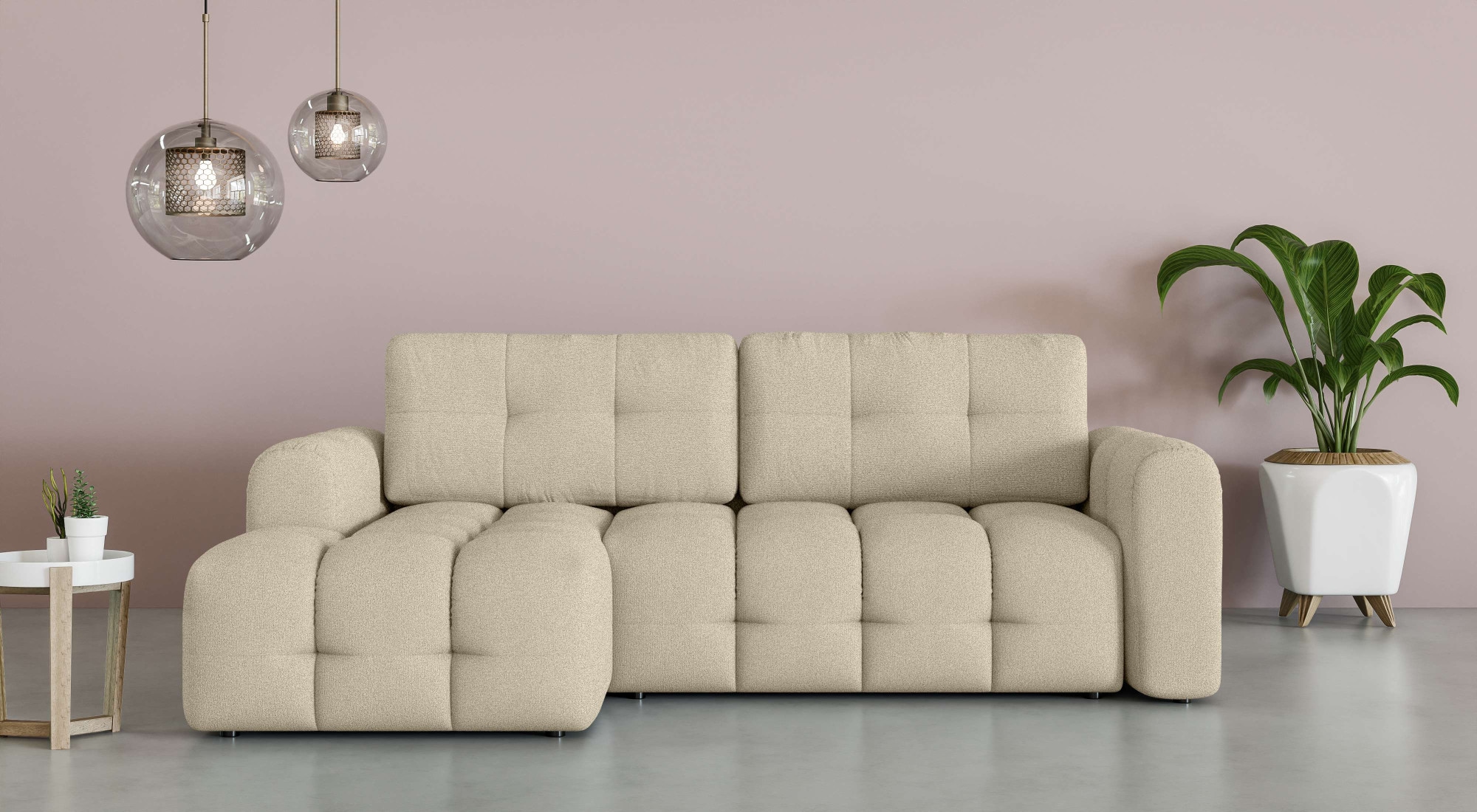 OTTO home Ecksofa "Manilla, wahlweise mit Bettfunktion, B/T/H 265/170/91 cm günstig online kaufen