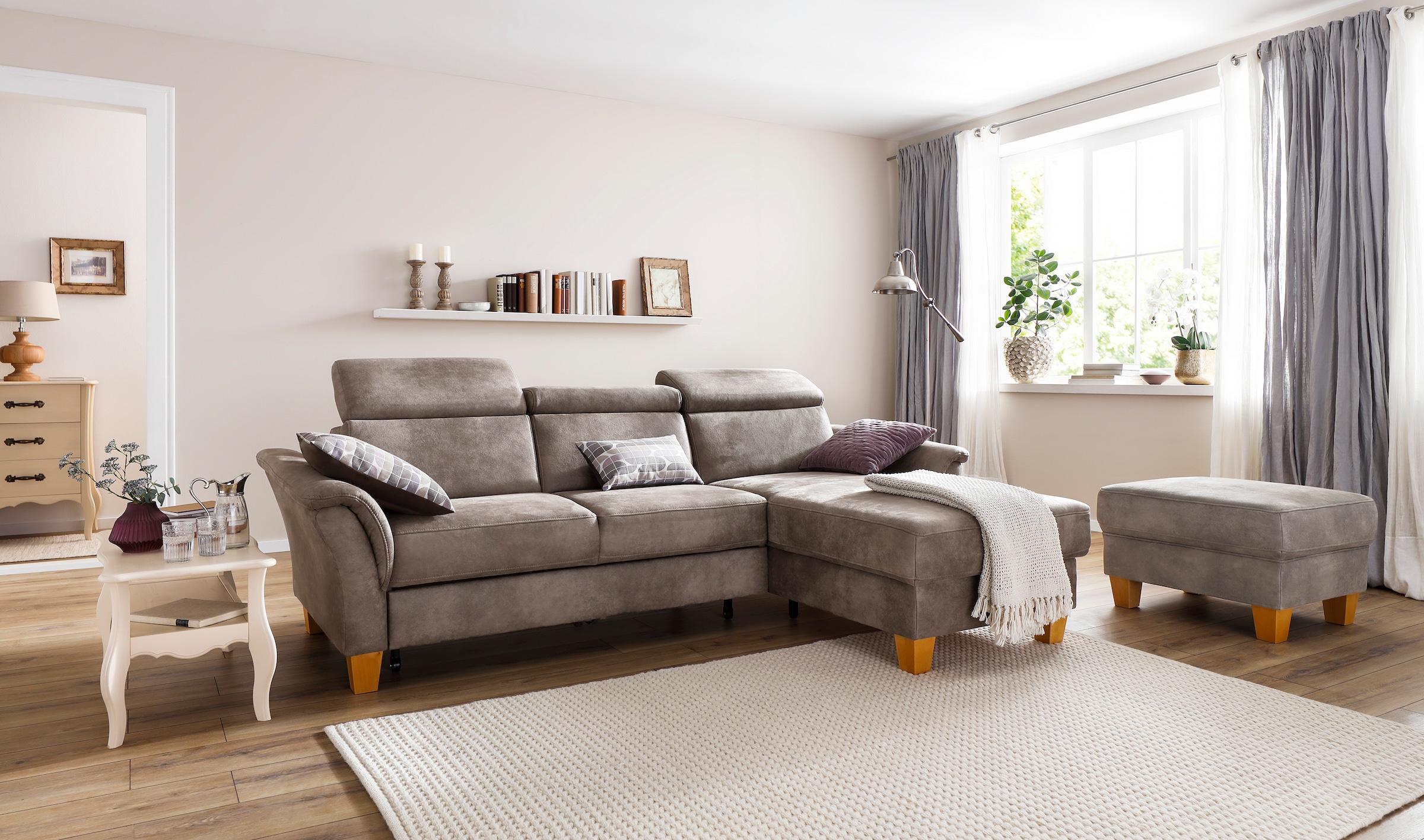 Home affaire Polsterhocker »Conville« Passend zur Servie "Conville", mit Federkern