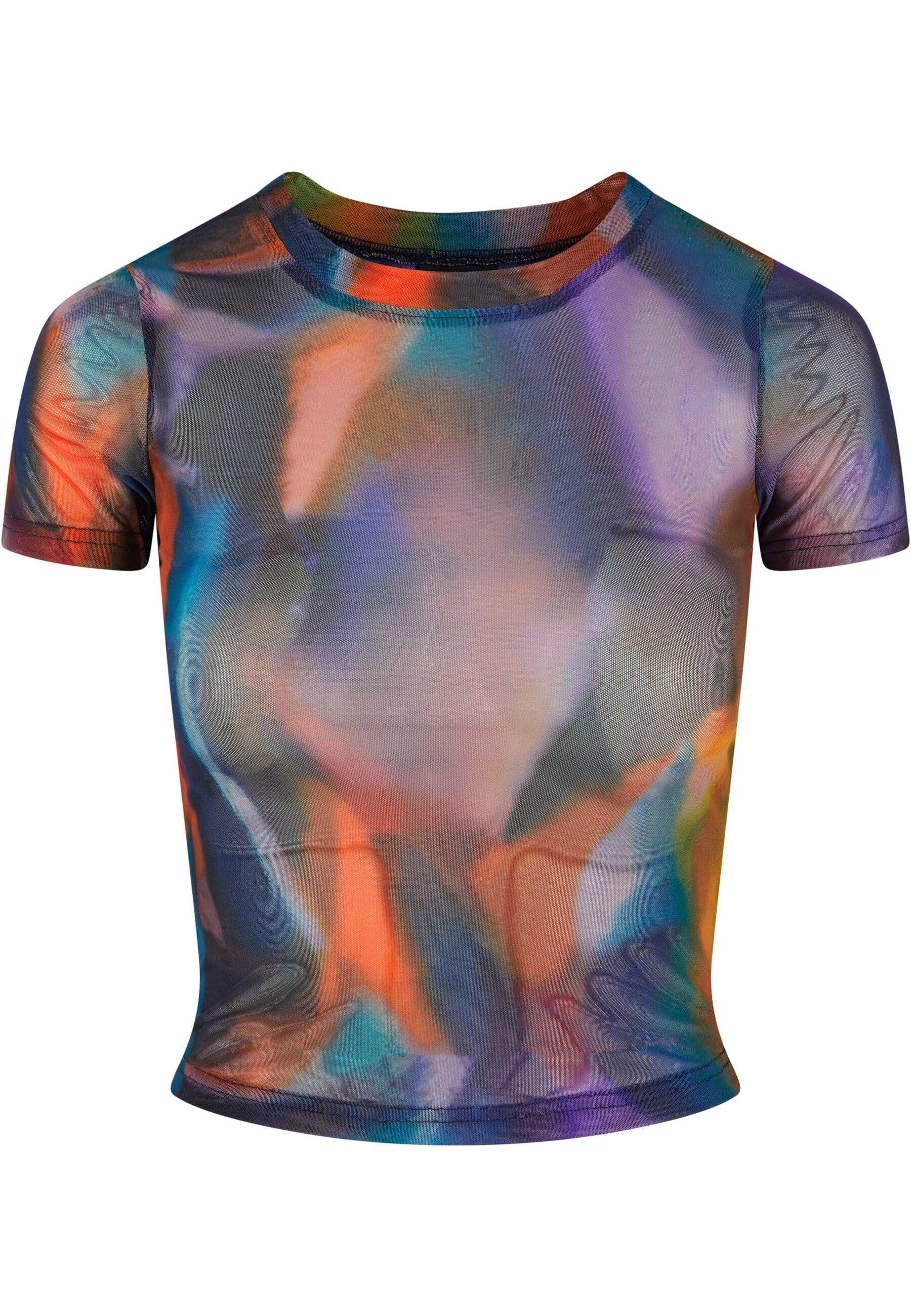 URBAN CLASSICS T-Shirt "Urban Classics Damen Ladies AOP Mesh Tee" 1 Stk. tl günstig online kaufen