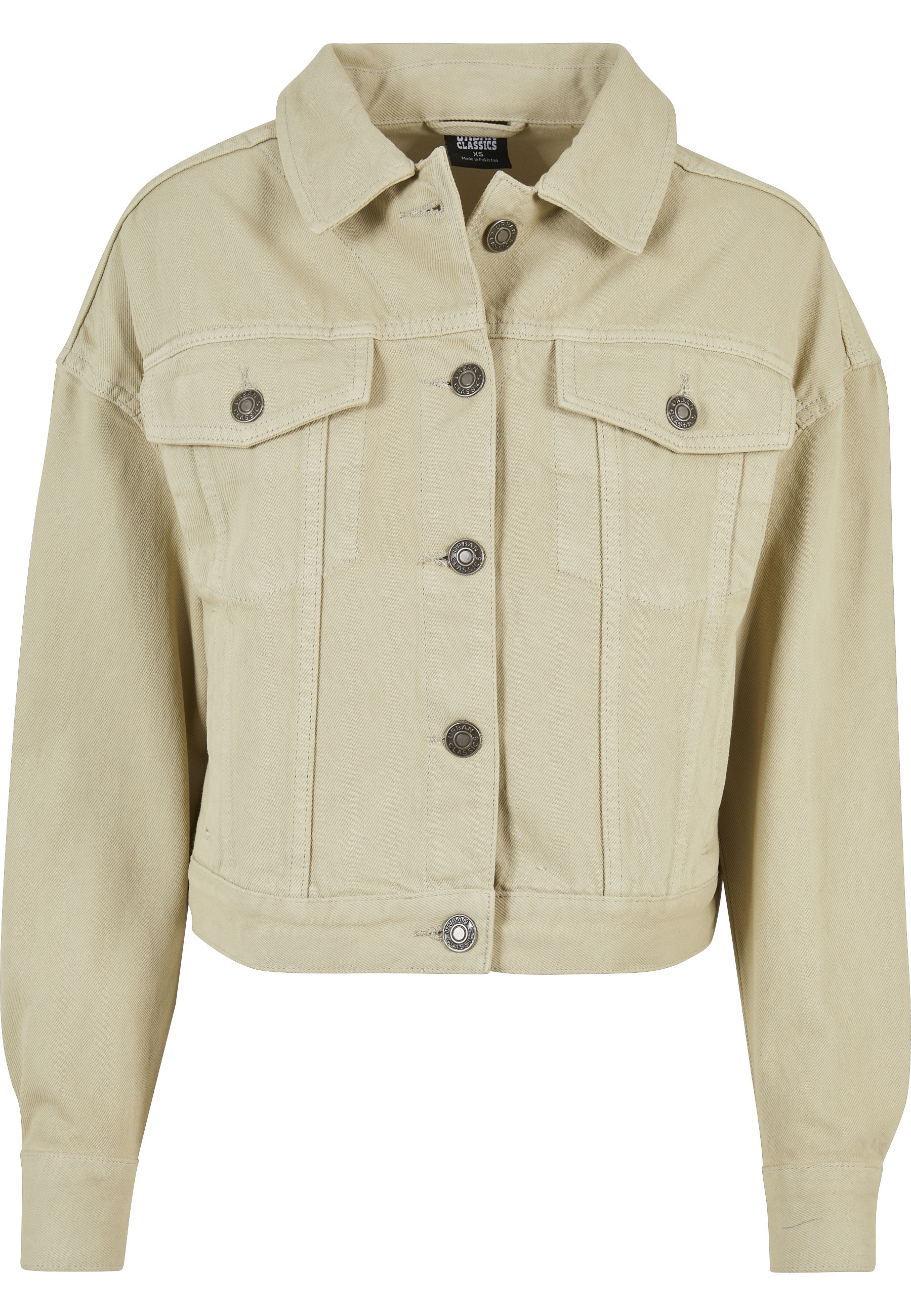 URBAN CLASSICS Jeansjacke »Urban Classics Damen Ladies Oversized Colored Denim Jacket« 1 Stk. tlg. ohne Kapuze