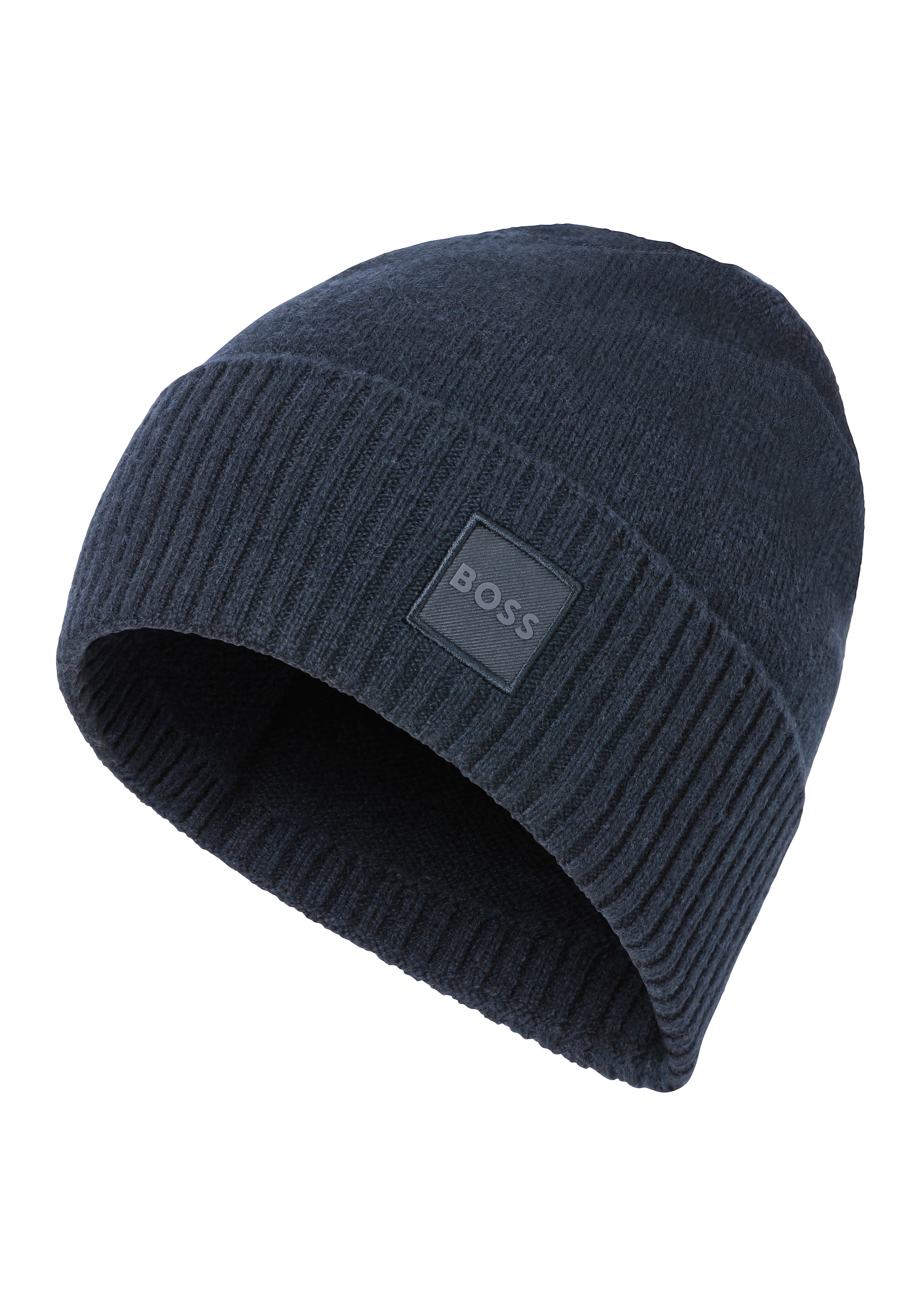 BOSS ORANGE Beanie "Akaio R Hat" Ton in Ton Logo-Badge, unisex günstig online kaufen