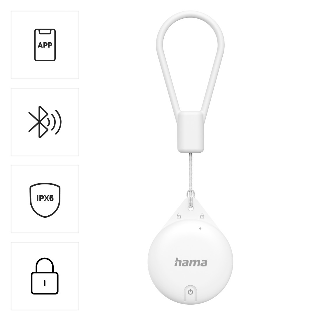 Hama GPS-Tracker »Schlüsselfinder für Apple „Wo ist“-App (Bluetooth, Alarm, iOS, 4 St.)«, AirTag Alternative, Tracker