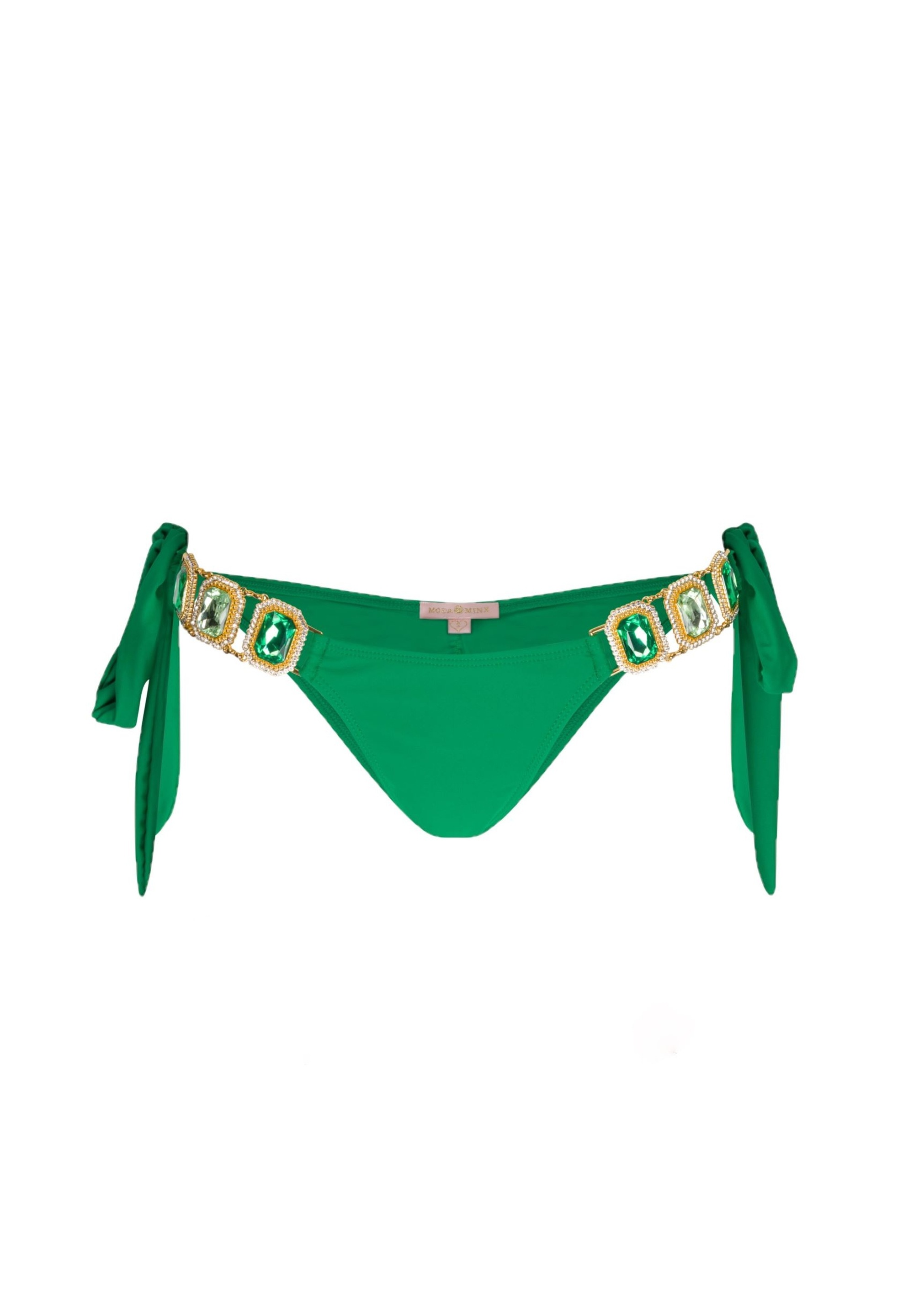 Moda Minx Bikini-Hose »Boujee Tie Side Brazilian« Panty, 1 Stk. mit stilvollem Steinbesatz