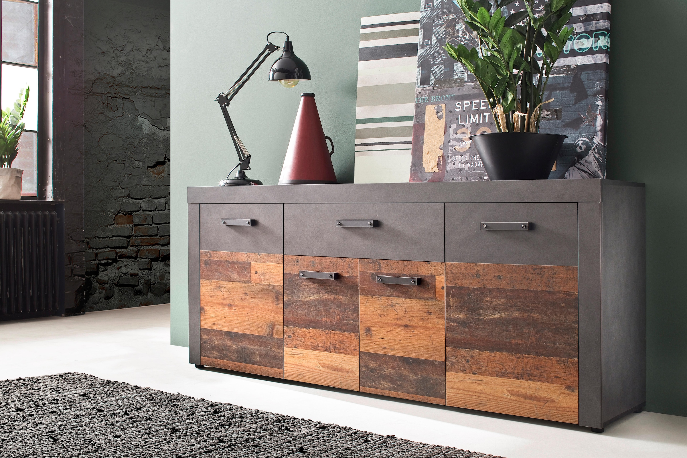 INOSIGN Sideboard »Ilana«, moderner Industrial Style