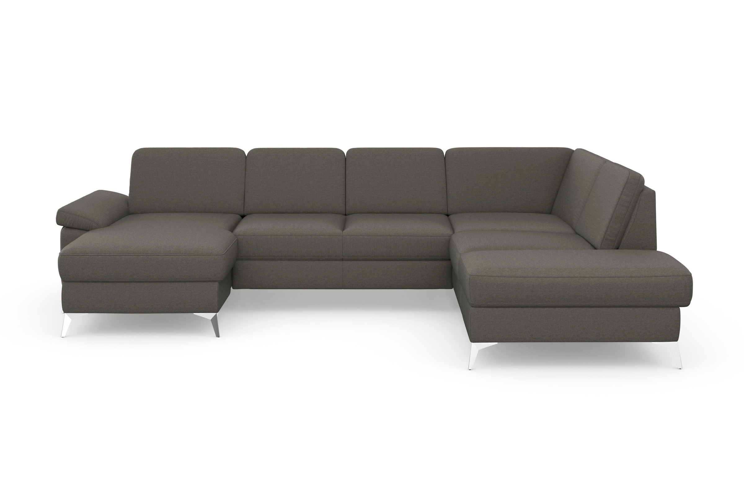 sit&more Wohnlandschaft »Padua U-Form« inklusive Sitztiefenverstellung, Armteilfunktion und Federkern