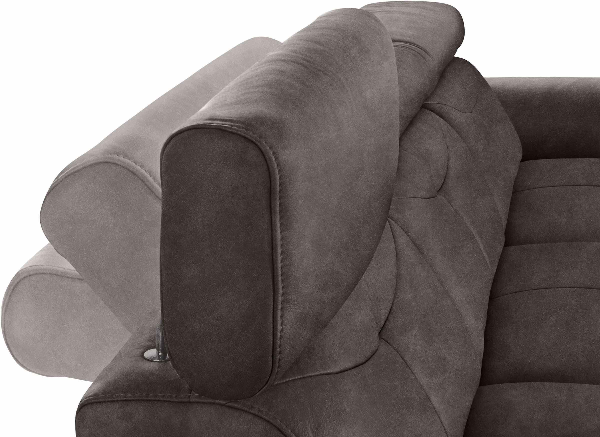 exxpo - sofa fashion Ecksofa »Spring, super bequem und komfortabel mit Armteil- und Kopfteilfunktion«, L-Form, wahlweise mit Bettfunktion und Bettkasten