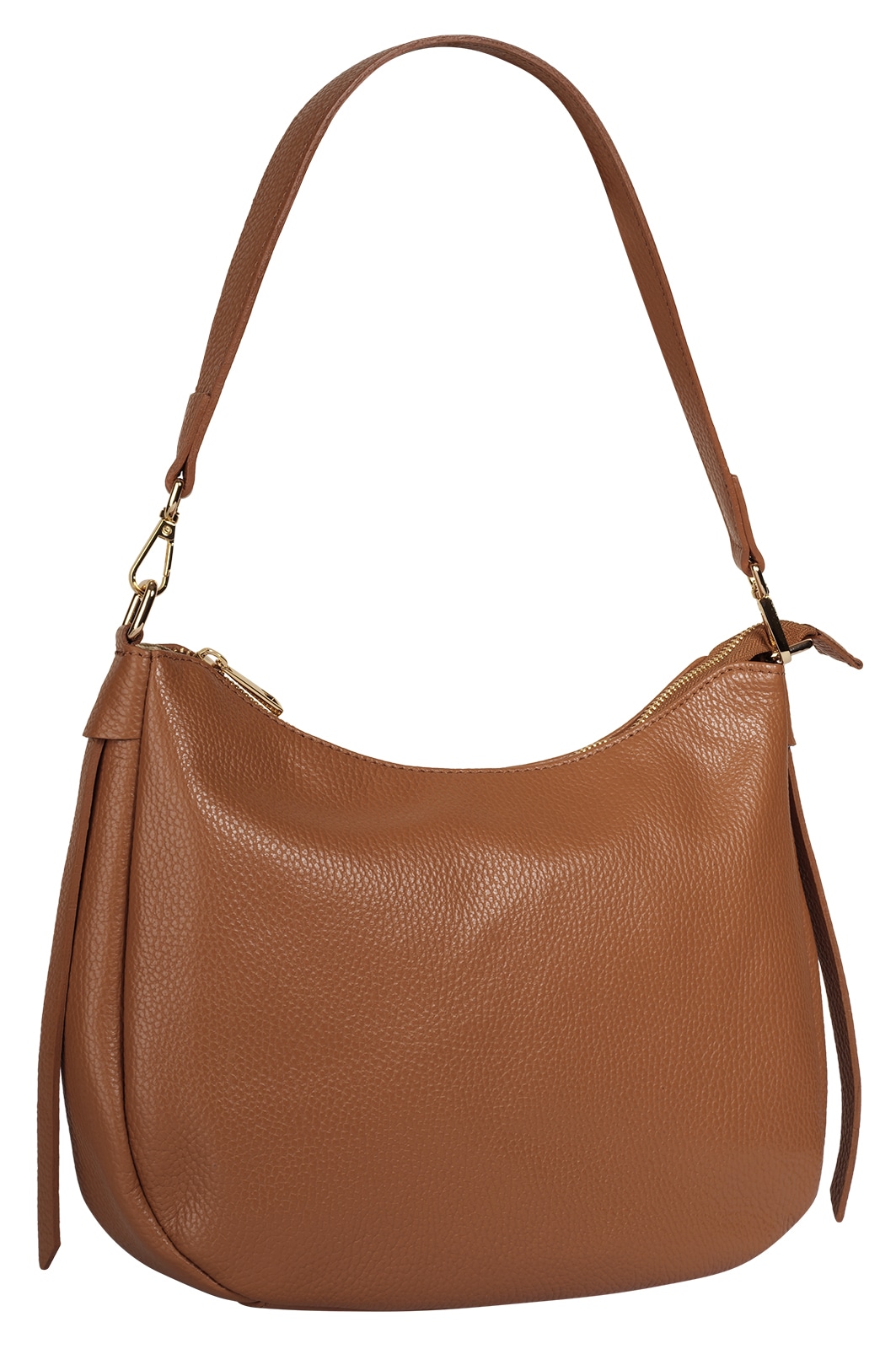 Cluty Umhängetasche, echt Leder, Made in Italy