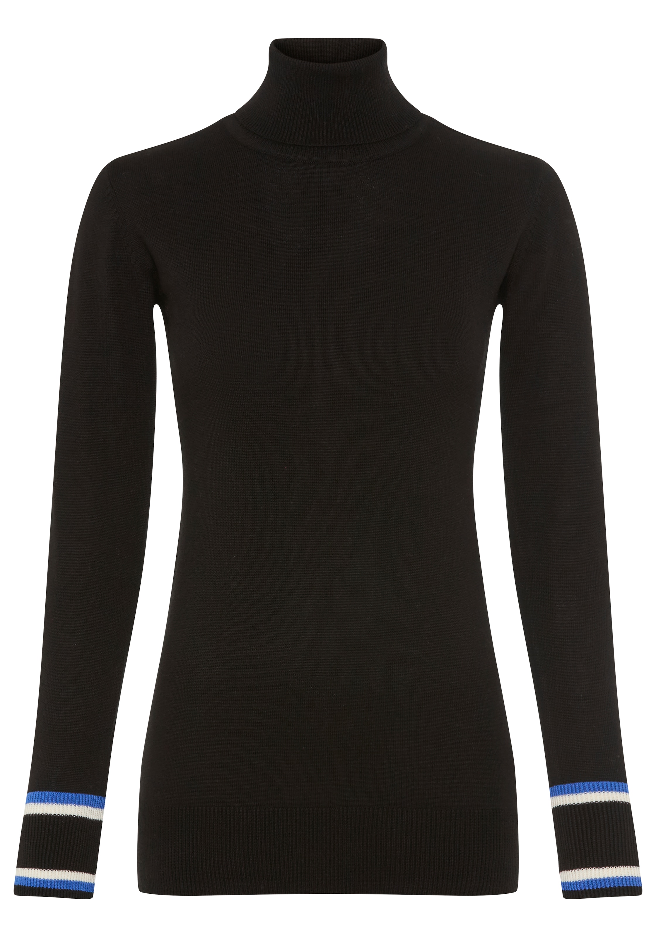 AJC Rollkragenpullover Feinstrick mit trendy Kontraststreifen