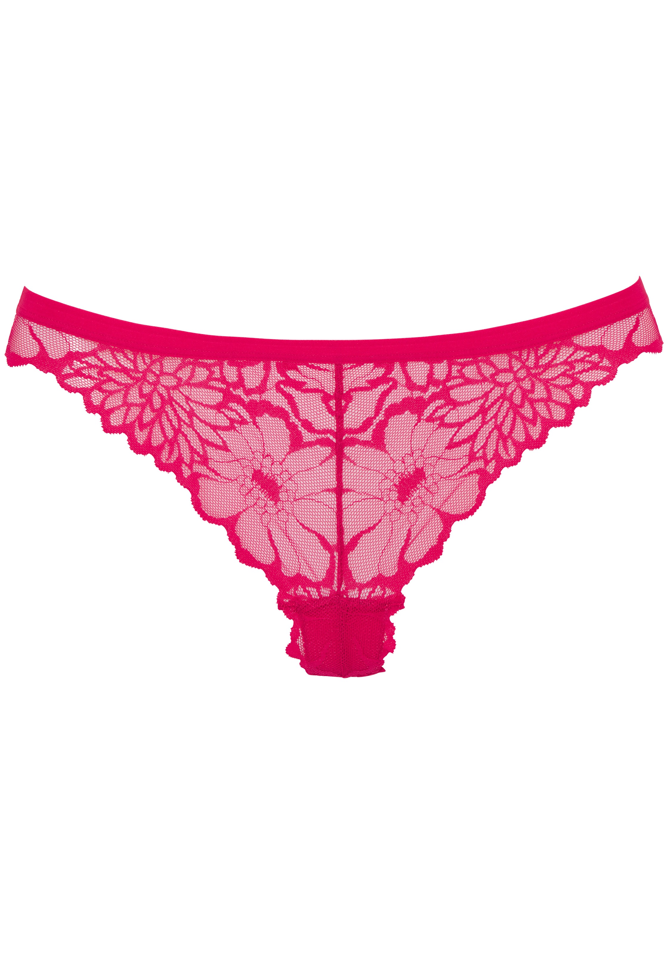 LASCANA String aus floraler Spitze, elastisches Material, unifarbenes Design