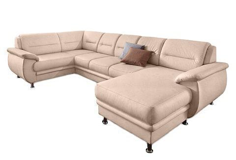 sit&more Wohnlandschaft "Mailand U-Form, B: 312 cm, XXL-Couch mit Komfortpolsterung" mit Schlaffunktion, Liegefl. 122x247 cm, diverse Lederqualitäten