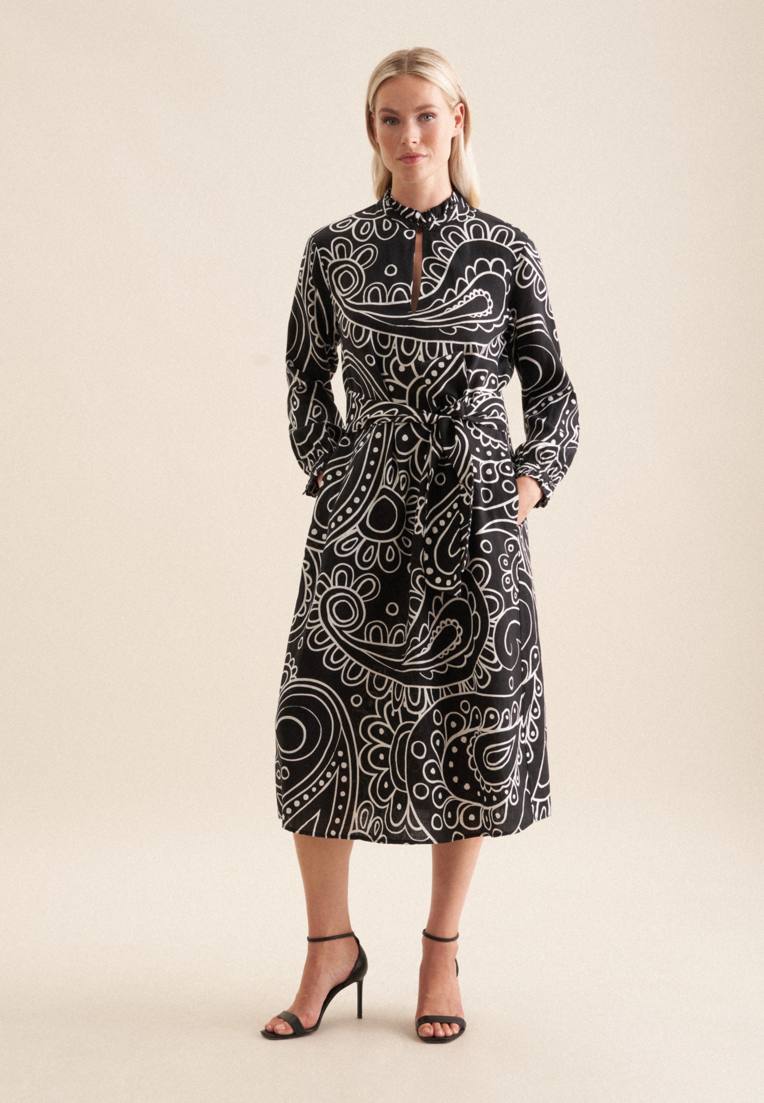 seidensticker Sommerkleid "Schwarze Rose", 1/1 Rundhals Paisley günstig online kaufen