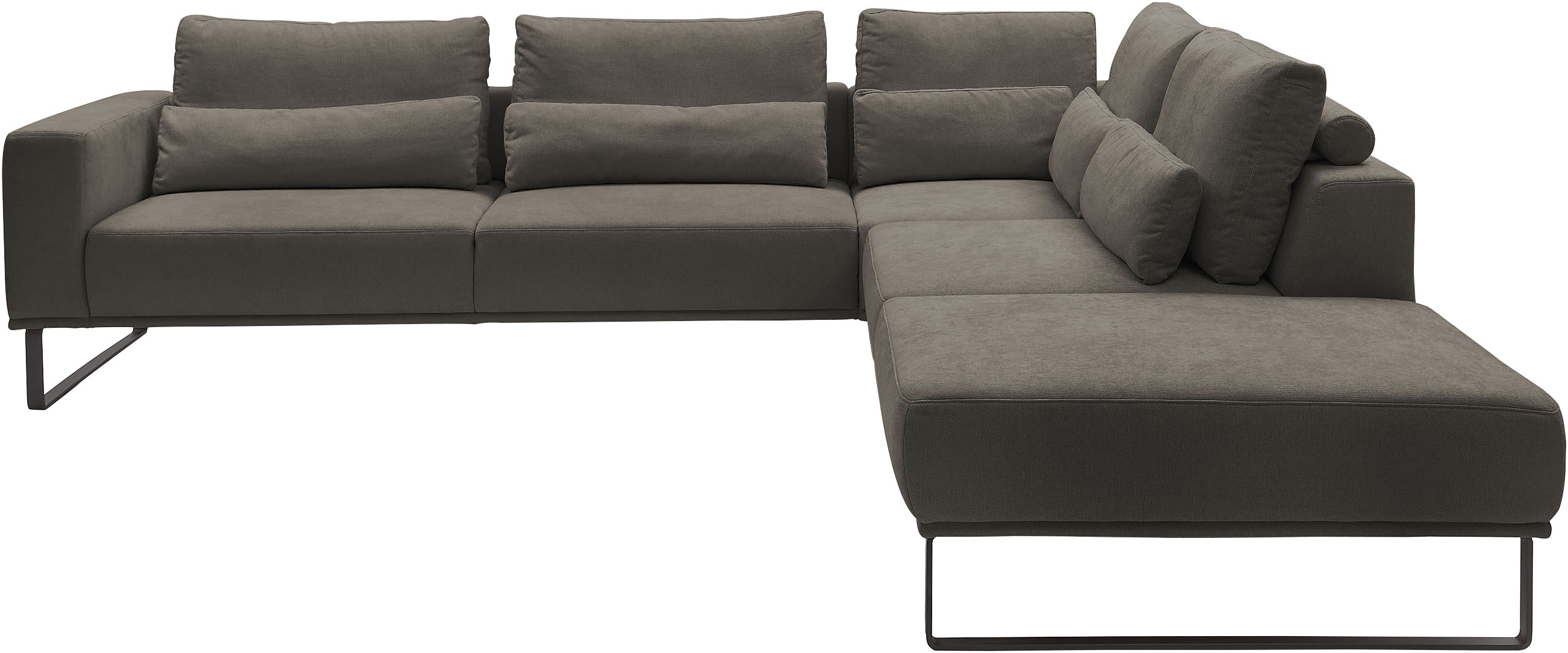 Musterring "JustB PM100 Federkern & Kaltschaum, bequem, Breite 308cm, L-Form" mit Sitztiefenverstellung und Kissen, mit Metallkufe, Maße 290x308 cm