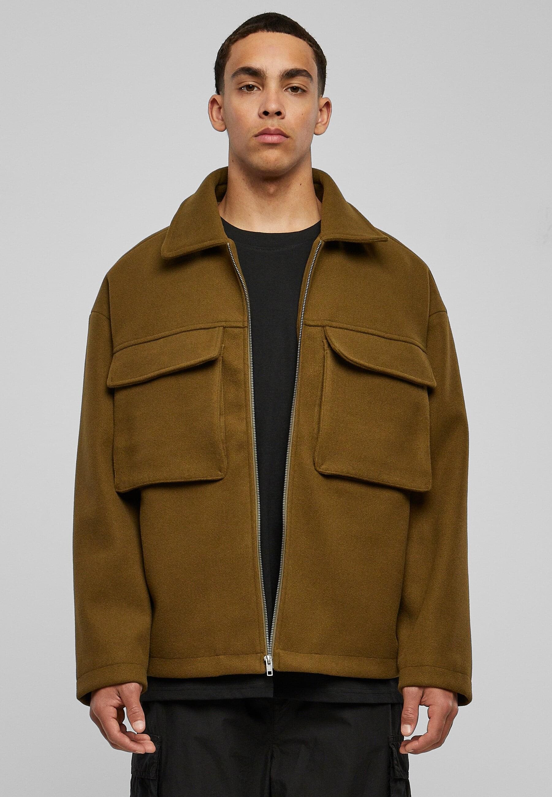 URBAN CLASSICS Allwetterjacke »Urban Classics Herren Big Pocket Blouson«, (1 St.), ohne Kapuze