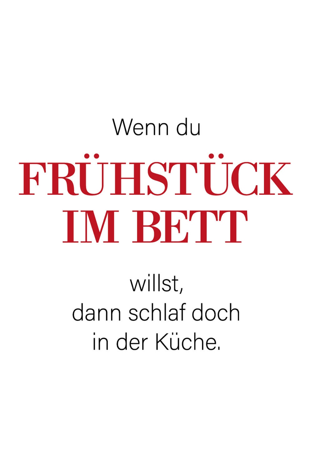 queence Wanddekoobjekt "FRÜHSTÜCK IM BETT"