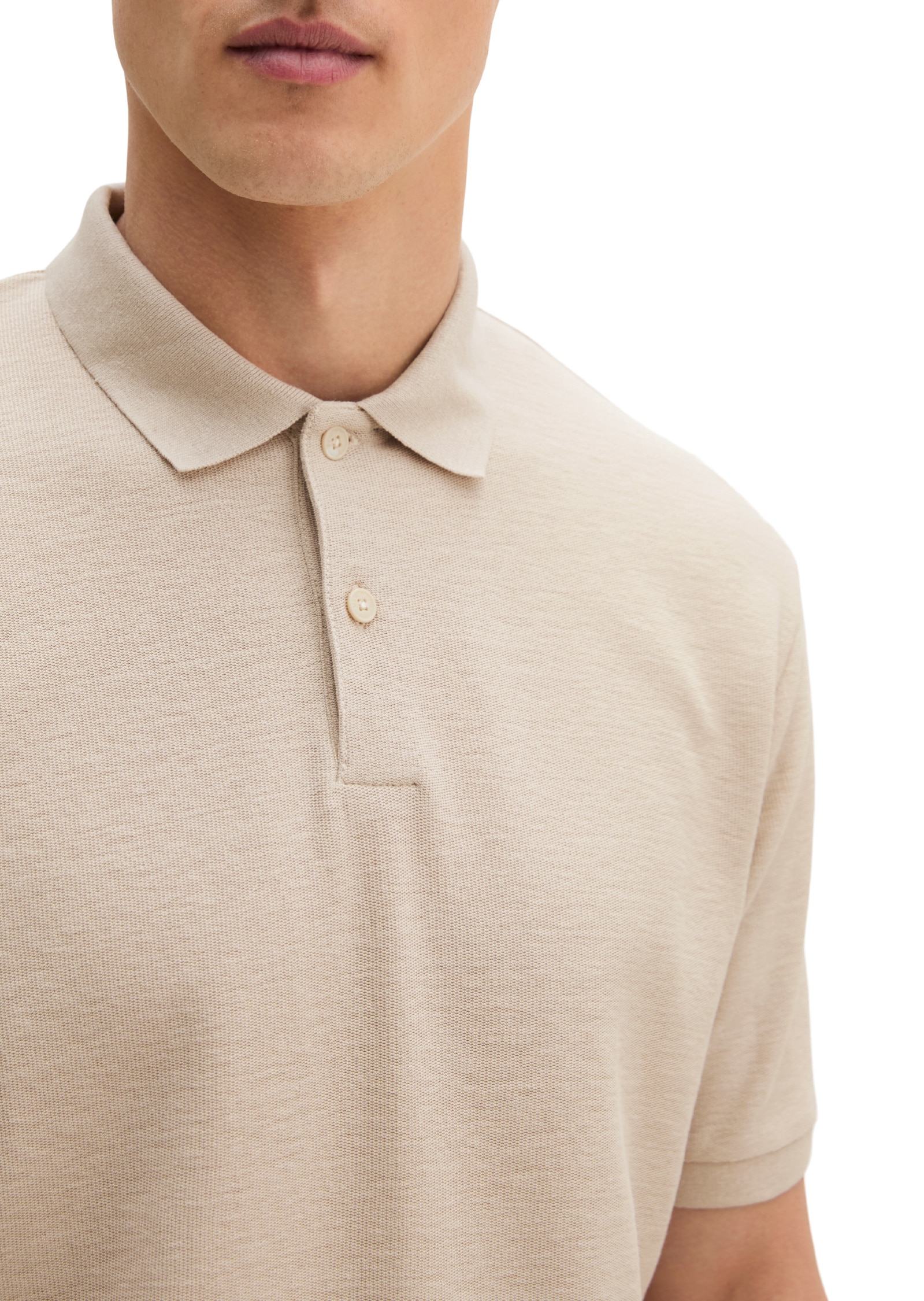 Marc O'Polo Poloshirt »aus Bio-Baumwolle und Leinen«