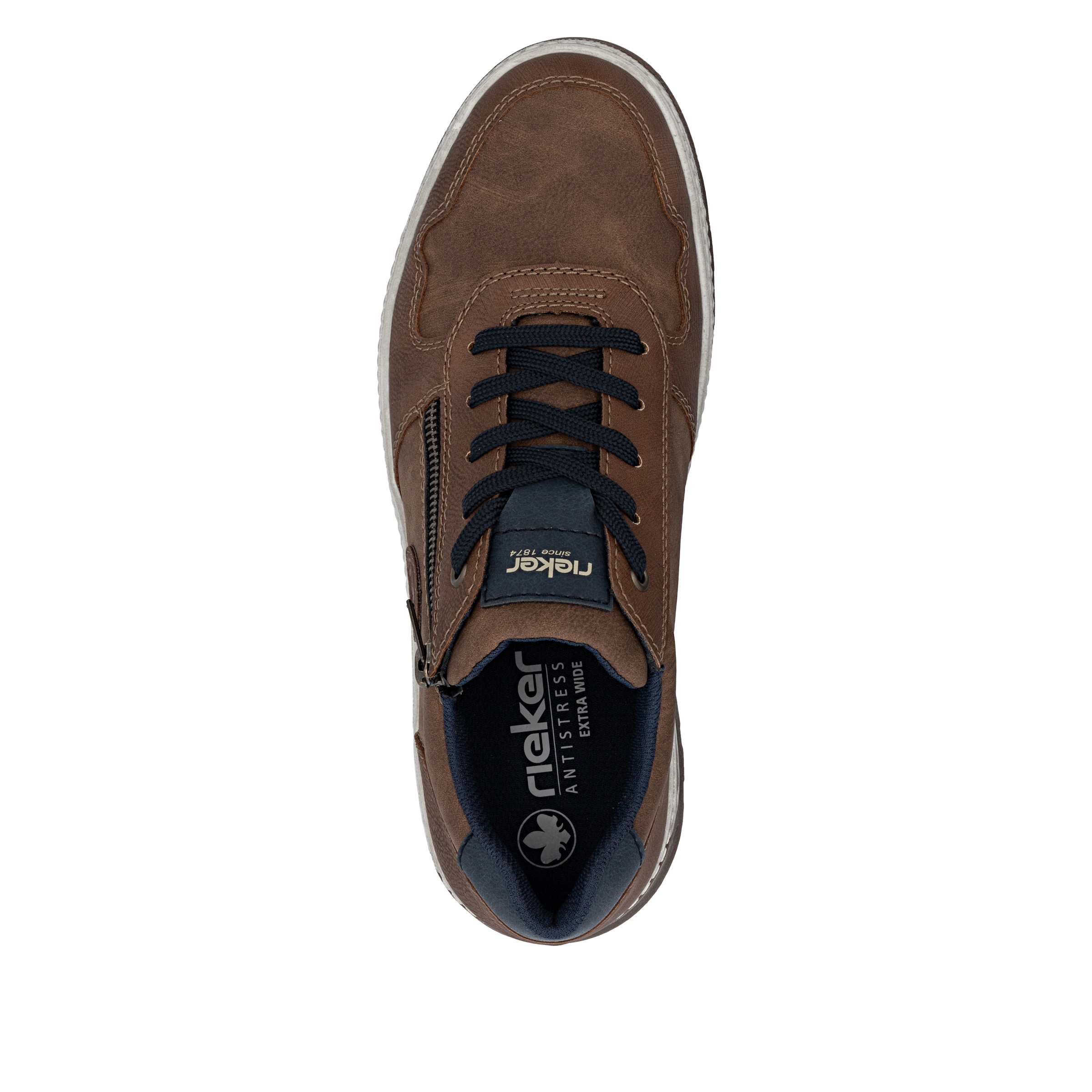 Rieker Sneaker, Freizeitschuh, Halbschuh, Schnürschuh mit Kontrastbesatz
