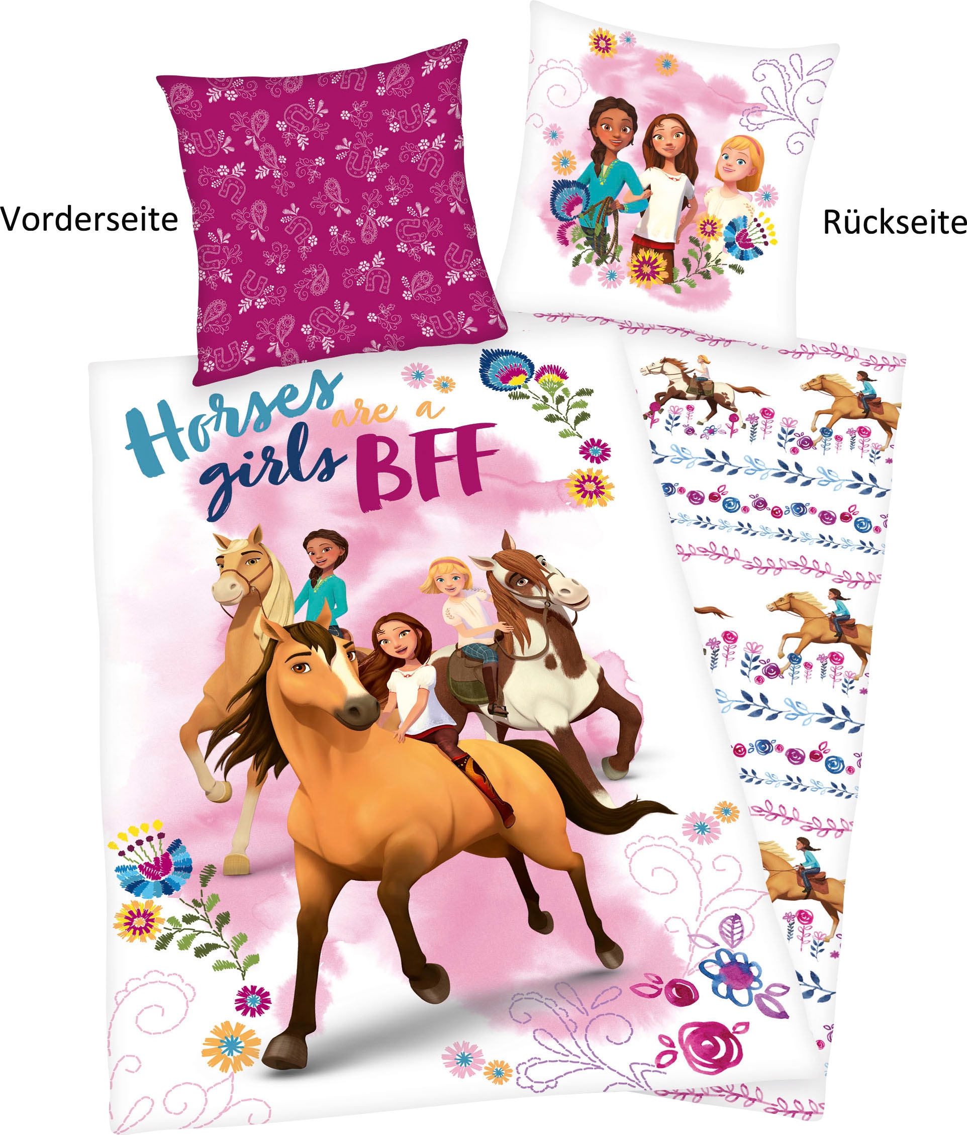Kinderbettwäsche "Spirit" 2 Stk. tlg. mit tollem Motiv günstig online kaufen
