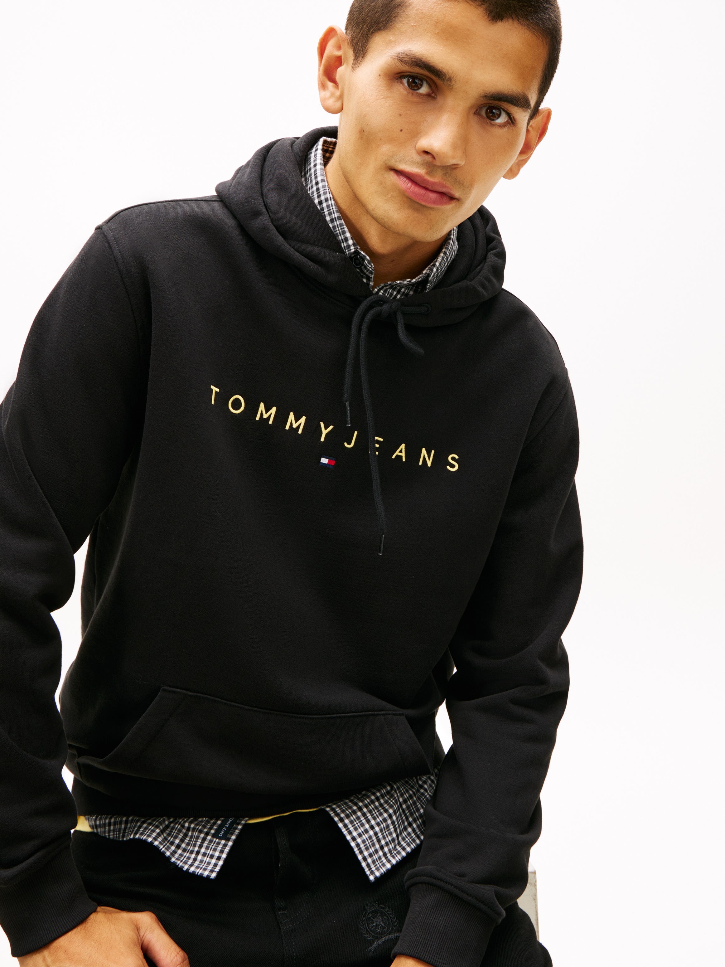 Tommy Jeans "TJM REG LINEAR LOGO HOODIE EXT", mit Logo-Stickerei günstig online kaufen