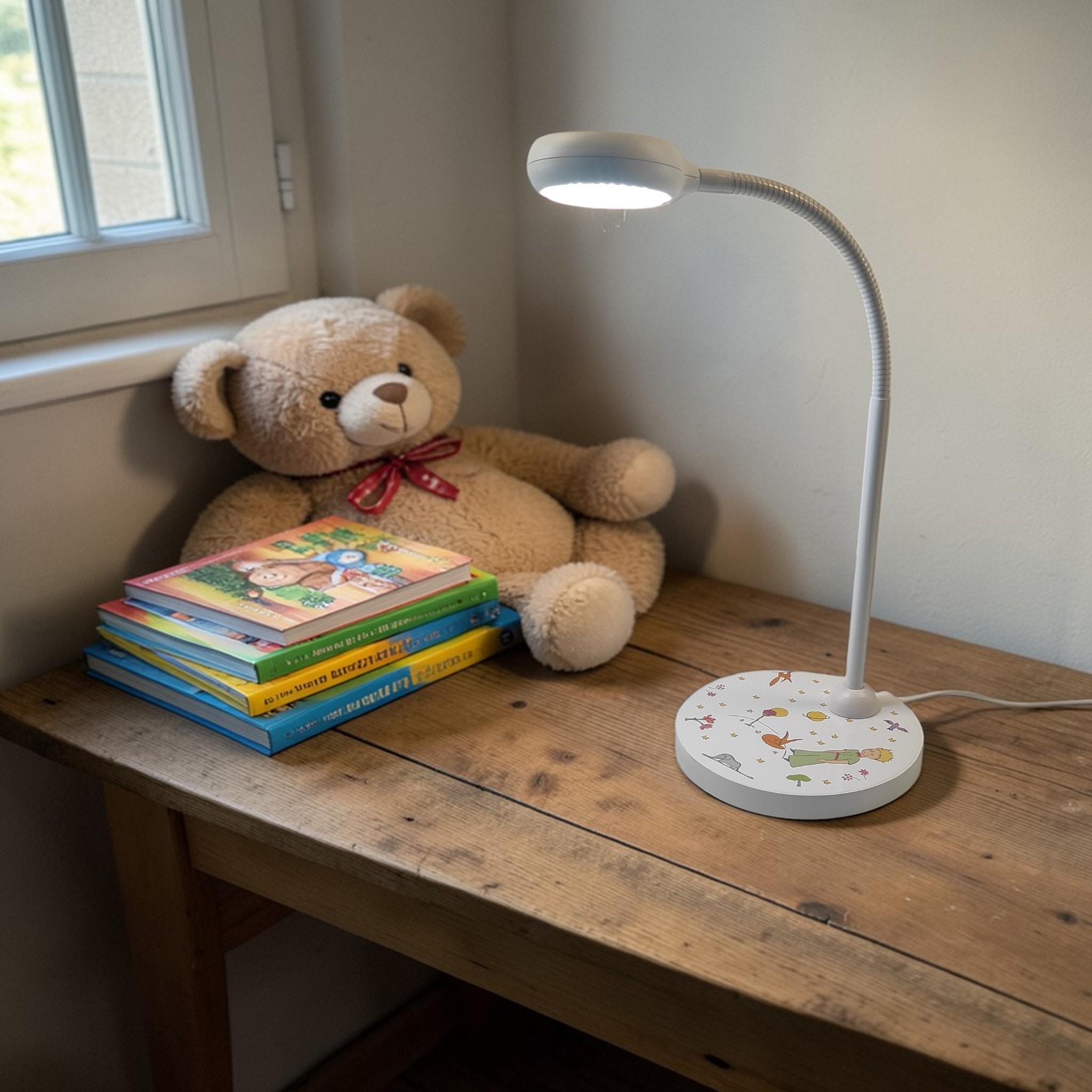 niermann Schreibtischlampe »Kinderlampe mit Motiv "Der kleine Prinz", Kinderzimmer« GX53 1 Stk. flexibel verstellbarer Leuchtenarm, Made in Germany