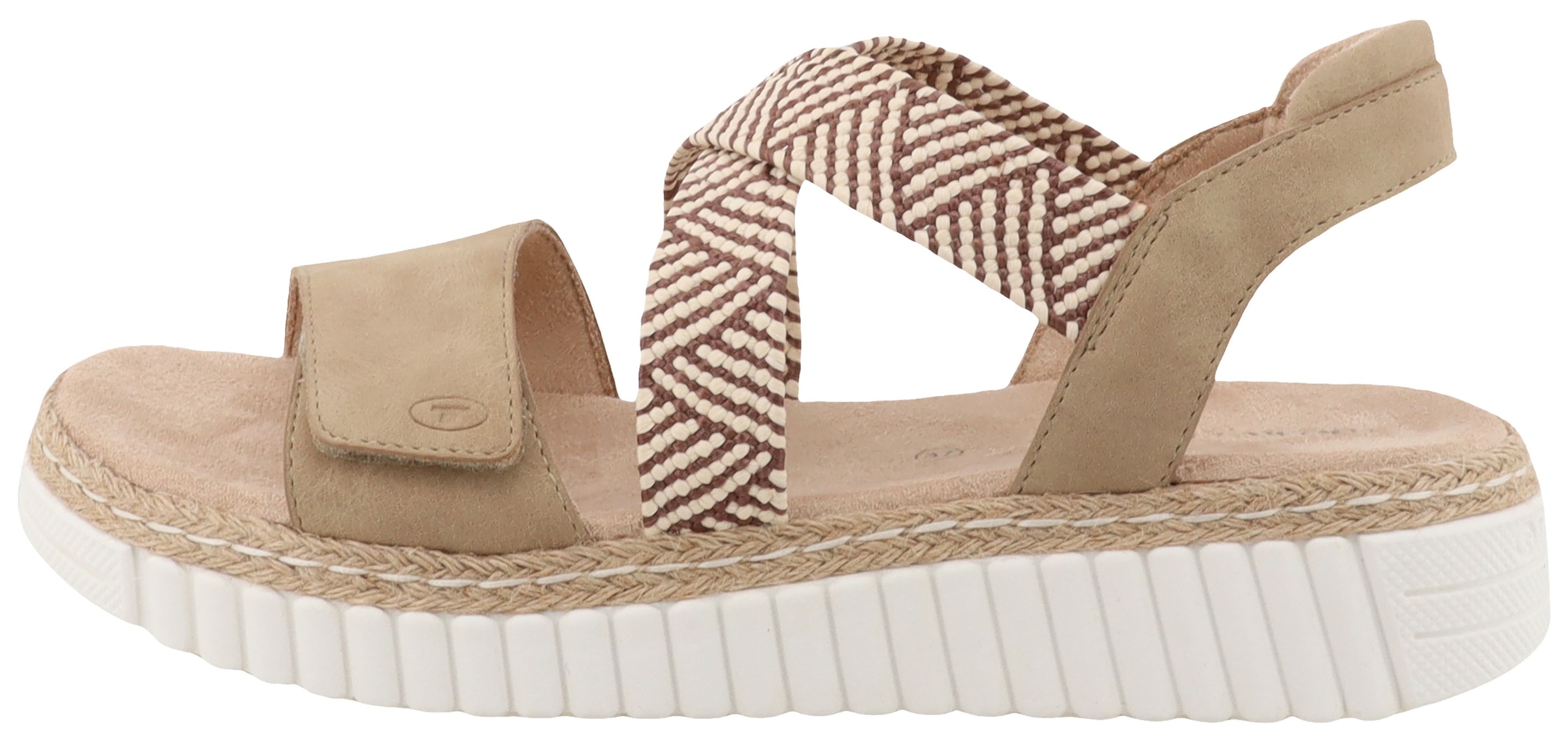 TOM TAILOR Riemchensandale »Senta«  Sandalette, Sommerschuh mit schönem Muster