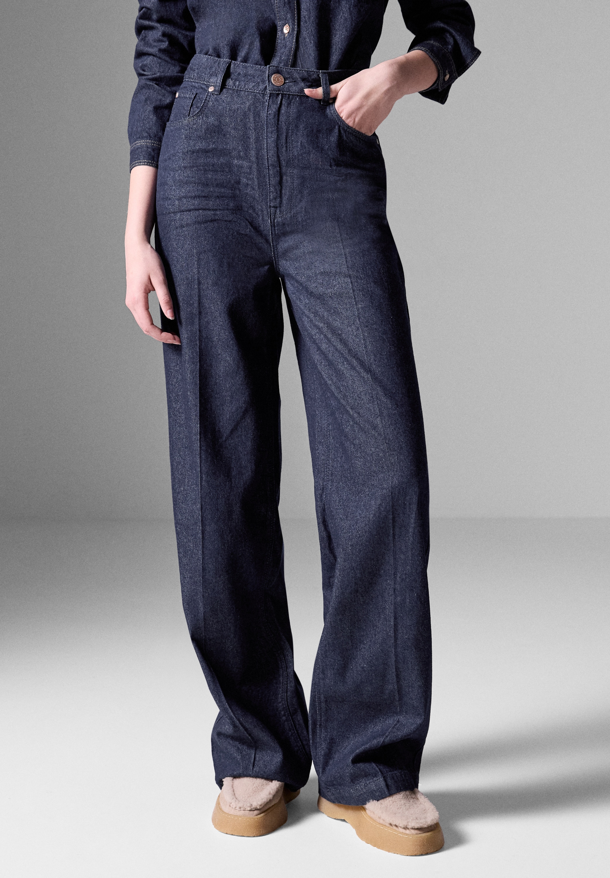 STREET ONE STUDIO Weite Jeans, 5-Pocket-Style