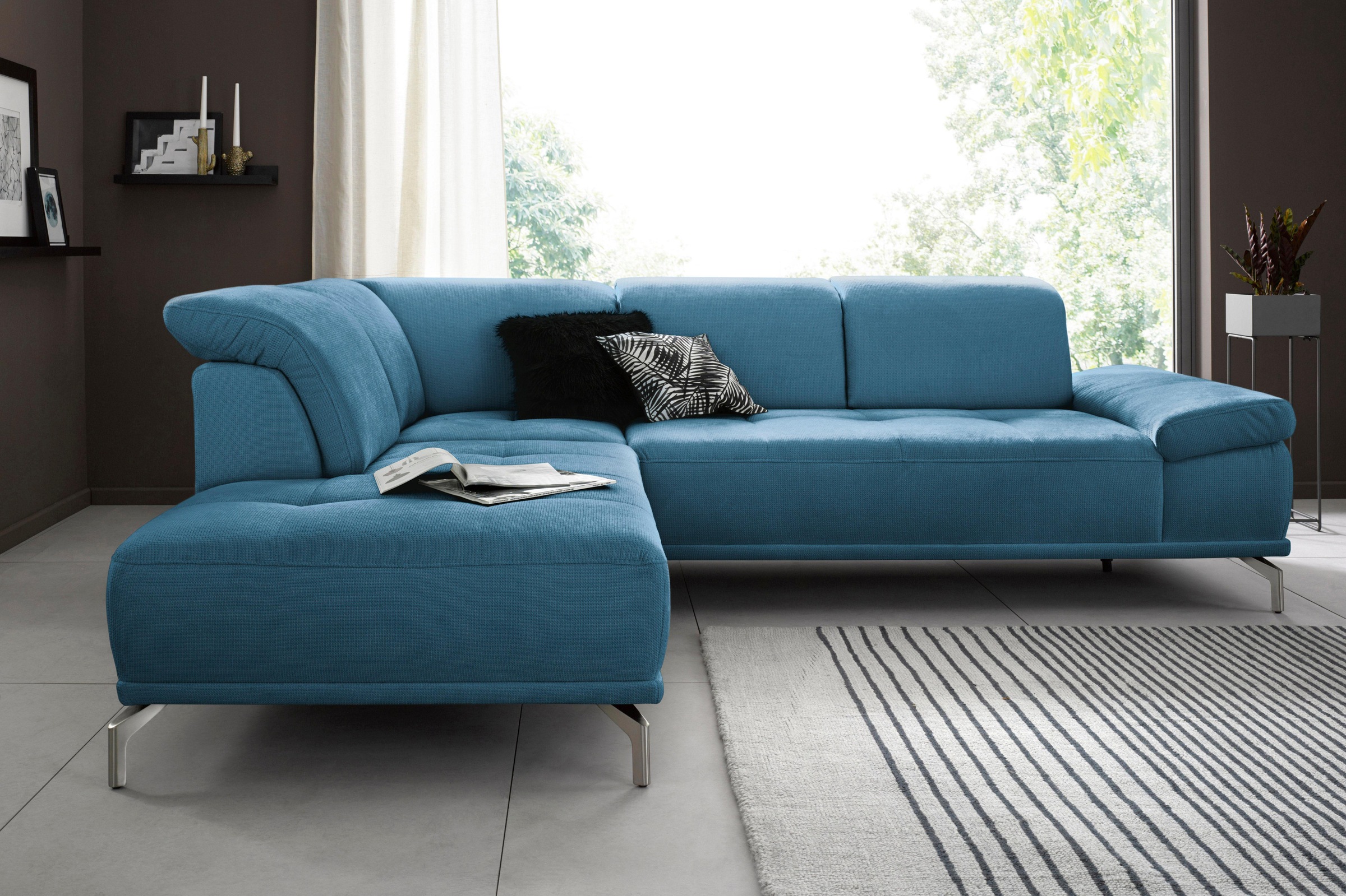 OTTO home Ecksofa "Caluna" Inkl.Sitztiefenverstellung, wahlweise mit Kopf- und Armteilverstellung