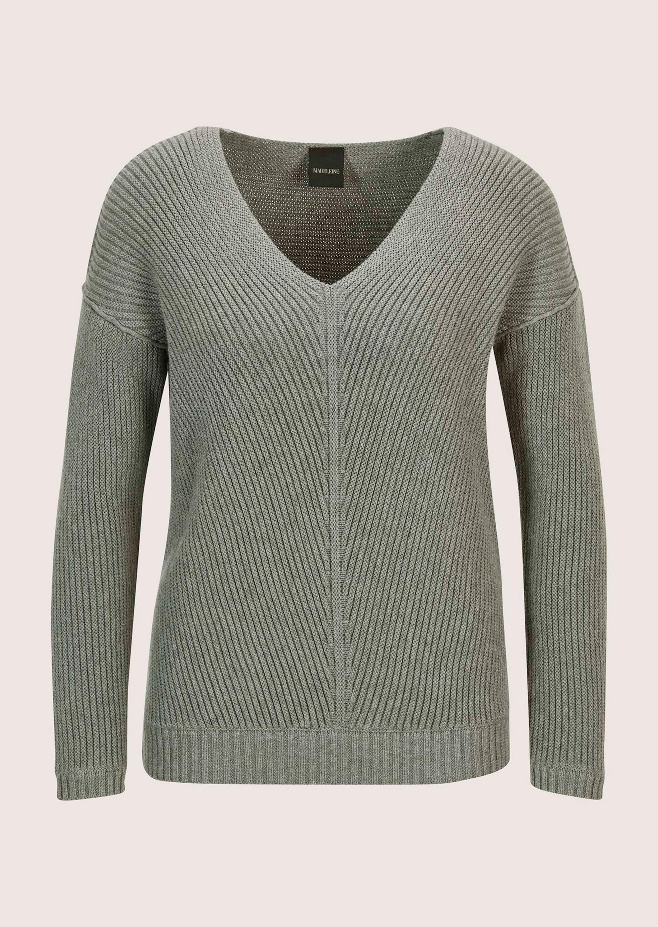 MADELEINE Longpullover "Pullover Langarm-Pullover mit V-Ausschnitt" günstig online kaufen