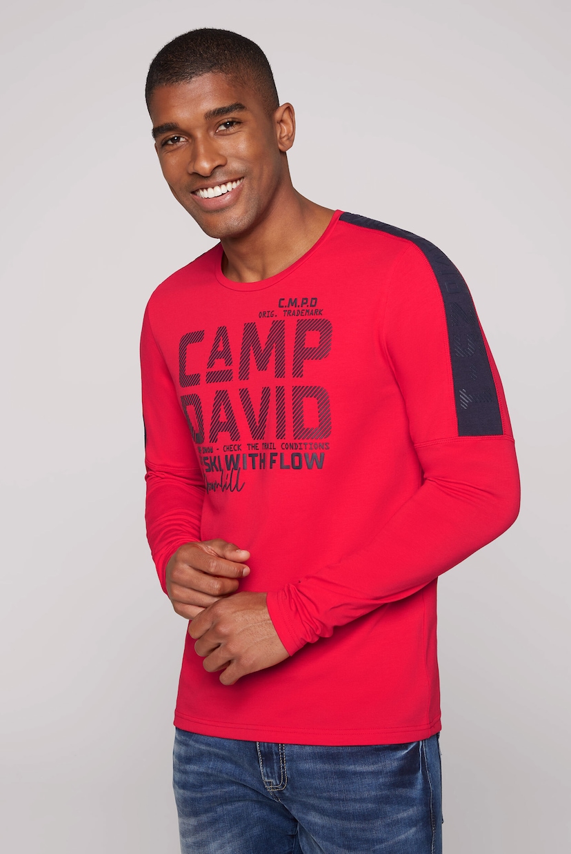 CAMP DAVID Rundhalspullover, mit Labelbadge auf der Brust ▷ für | BAUR