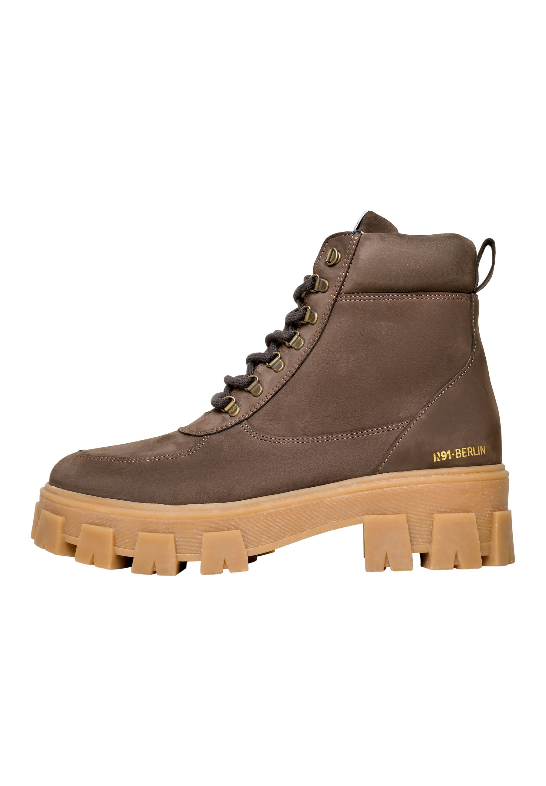 N91 Schnürboots "Style Choice HI Businessschuh", Damen Schnürboots Leder handgefertigt, Hikingboots