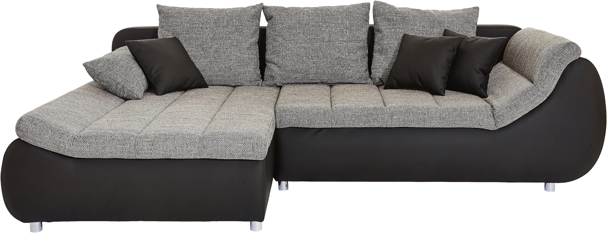 INOSIGN Ecksofa »Imola bequem, aktuelle Steppung im Sitz, L-Form, Breite 270cm«, wahlweise mit Bettfunktion