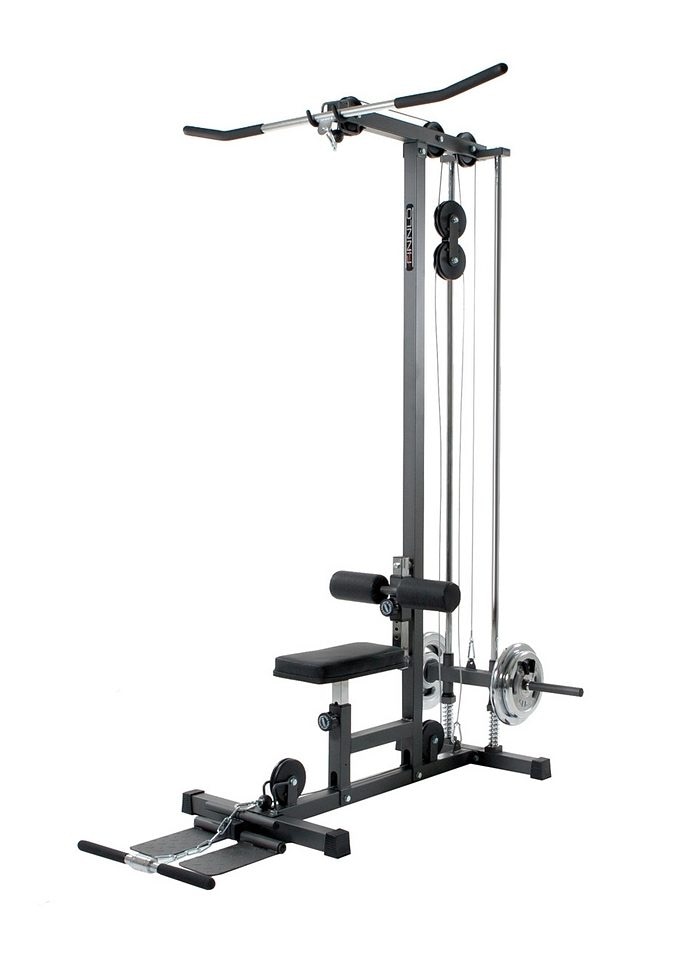 Kraftstation FINNLO BY HAMMER "Mulit-Lat Tower", schwarz, KraftstationenB:120cm H:210cm L:141cm, max. Benutzergewicht 120 kg, max. Trainingsgewicht 120 kg, B:120cm H:210cm L:141cm